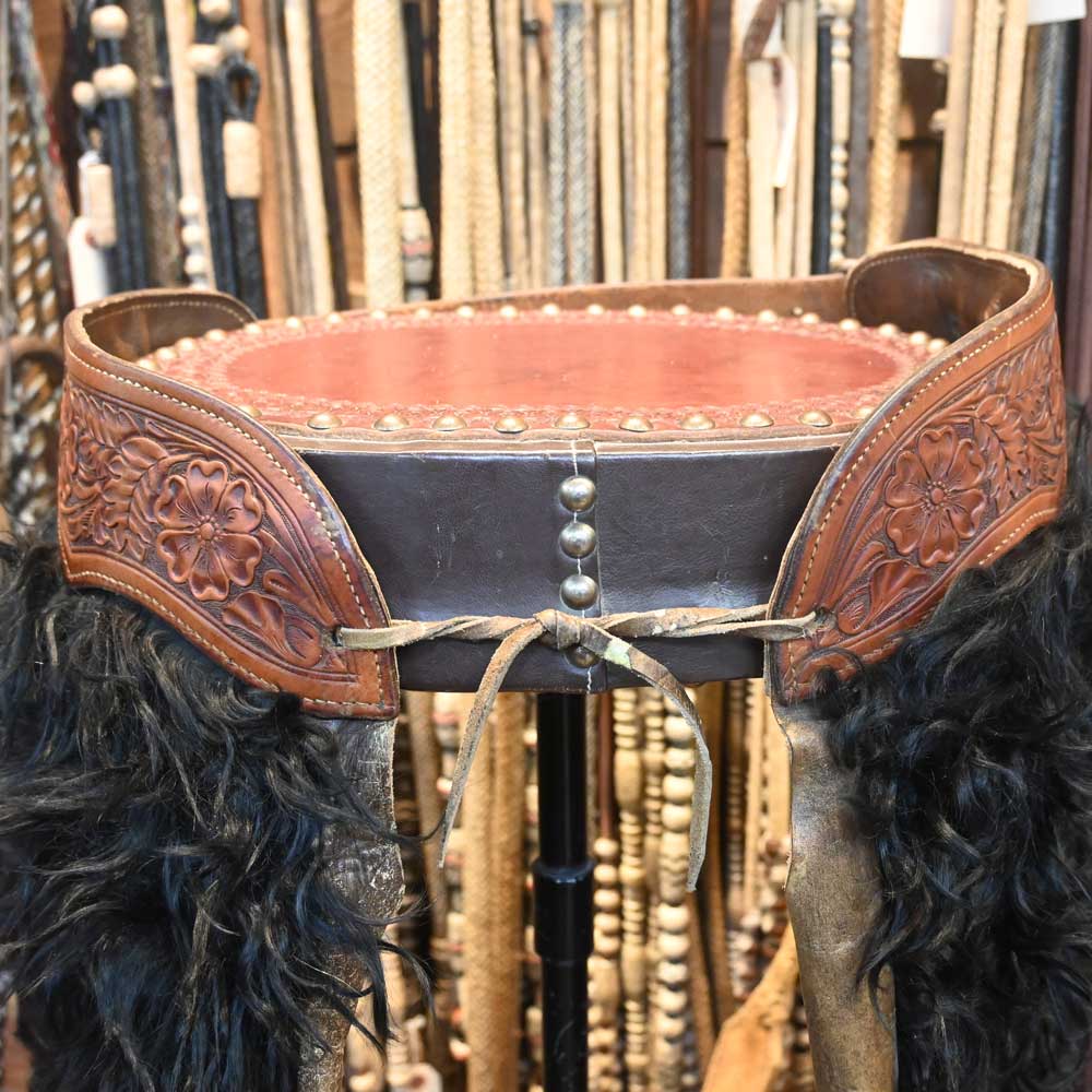Visalia Stock Saddle Co. Angora Bell Chaps - Image 4