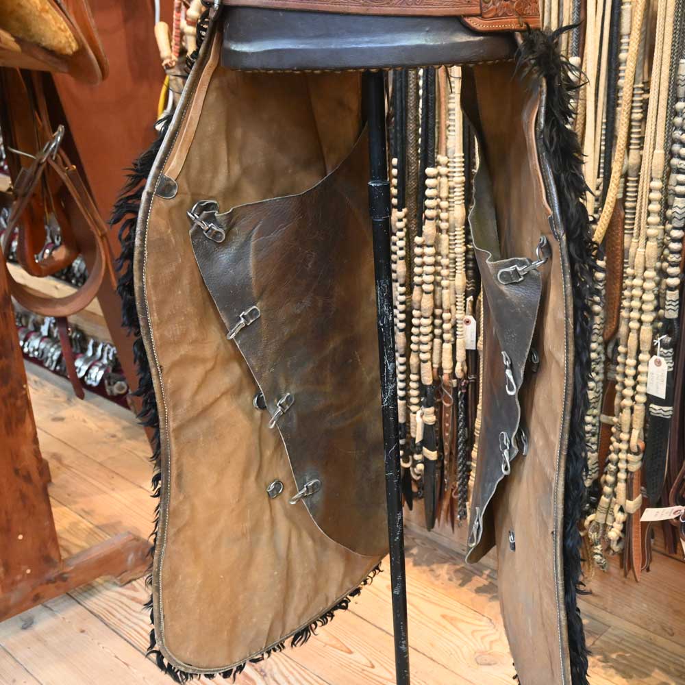 Visalia Stock Saddle Co. Angora Bell Chaps - Image 5