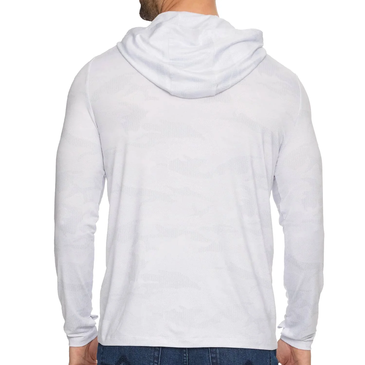 Flag & Anthem Men's Light Grey Camo Victory Destin Performance Hoodie - Image 2