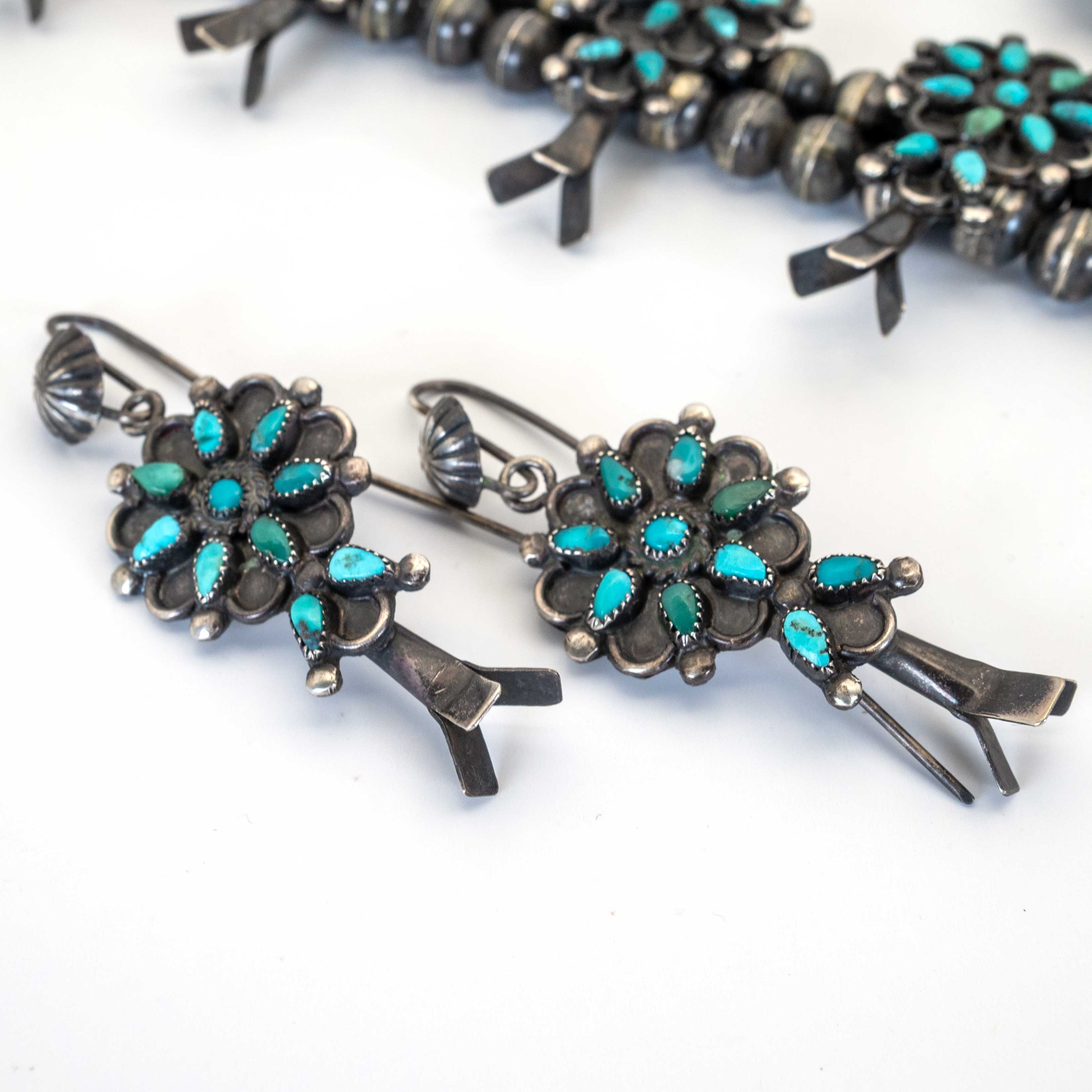 Vintage 1950 Squash Blossom Set - Image 4