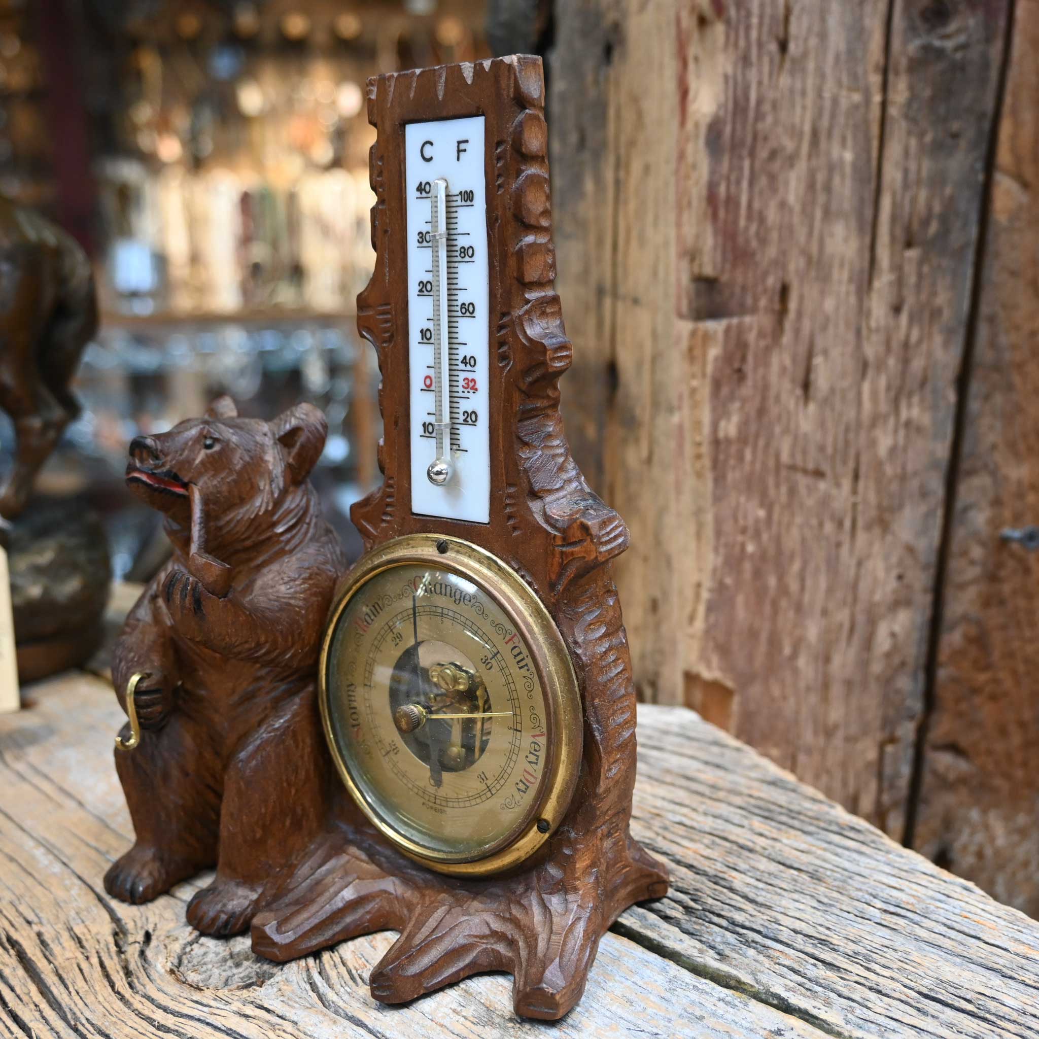 Vintage Blackwood Bear Smoking Pipe & Thermometer & Pressure - Image 3