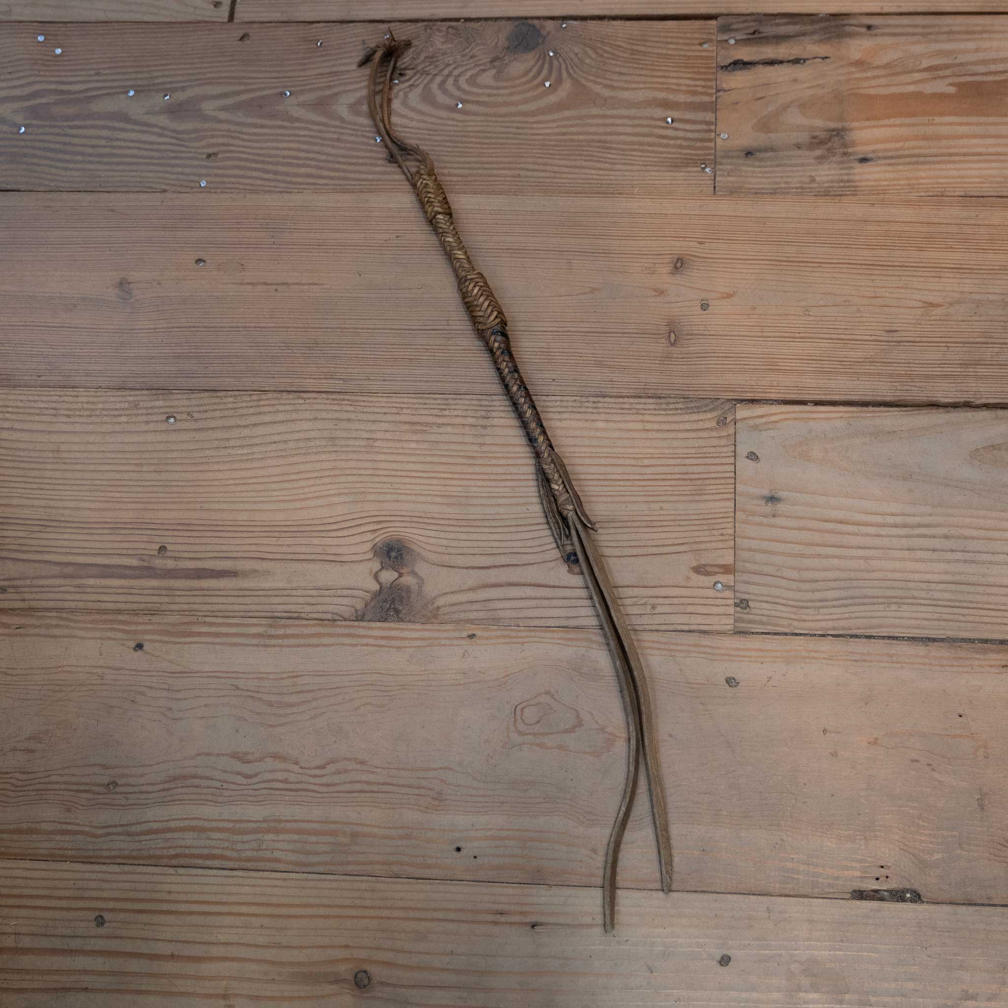 Vintage Braided 24" Rawhide & Leather Quirt