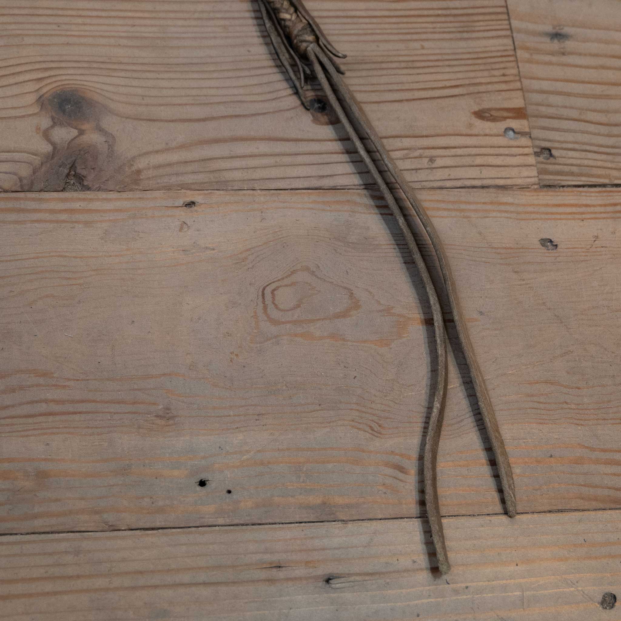 Vintage Braided 24" Rawhide & Leather Quirt - Image 2