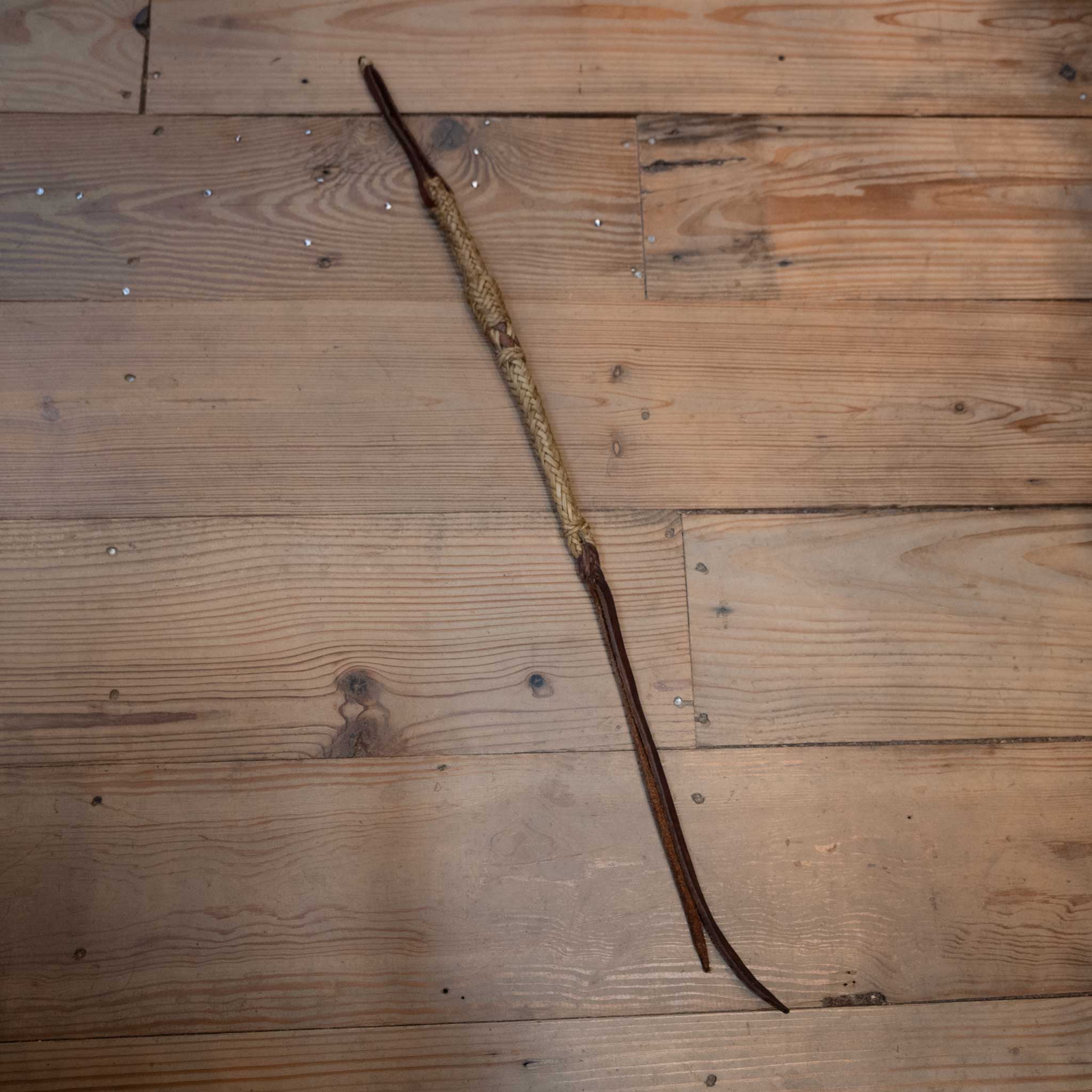 Vintage Braided 27" Rawhide & Leather Quirt