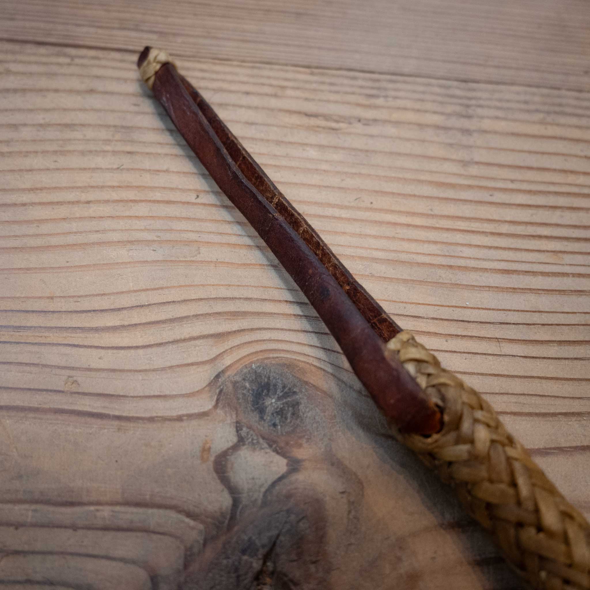 Vintage Braided 27" Rawhide & Leather Quirt - Image 4