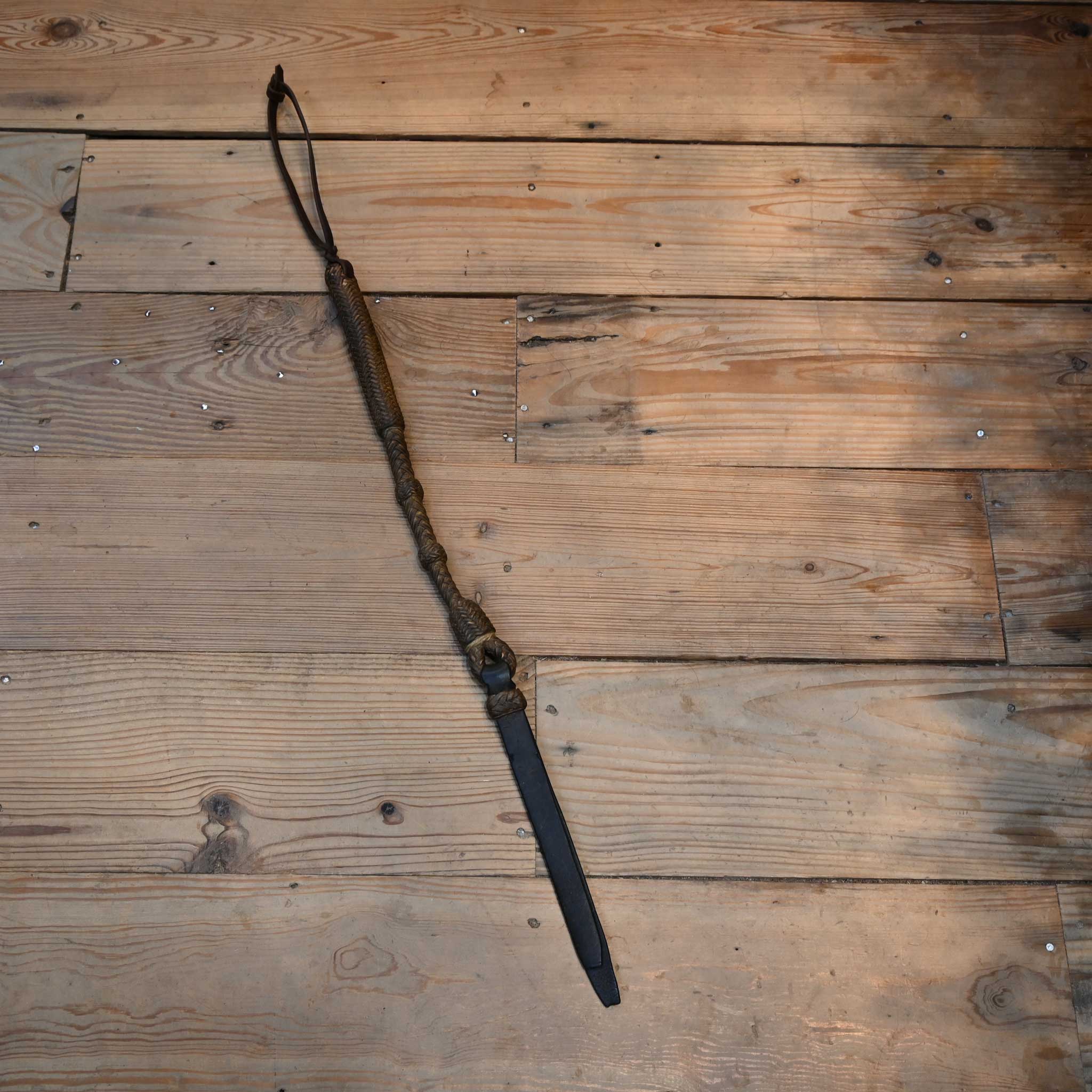 Vintage Leather & Rawhide 27" Quirt