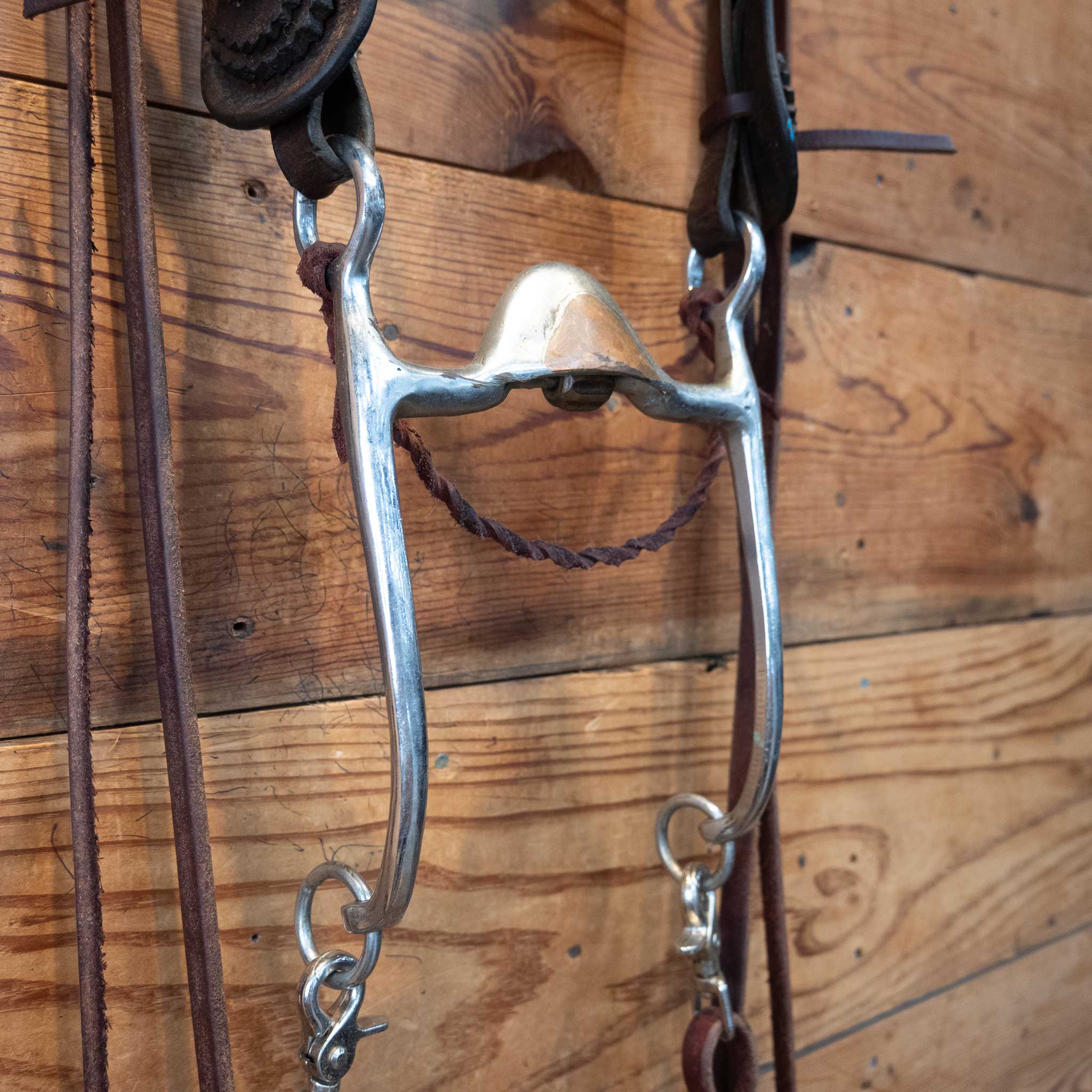 Vintage Tooled Headstall w/Horse Head Rossett's Bridle - Image 4
