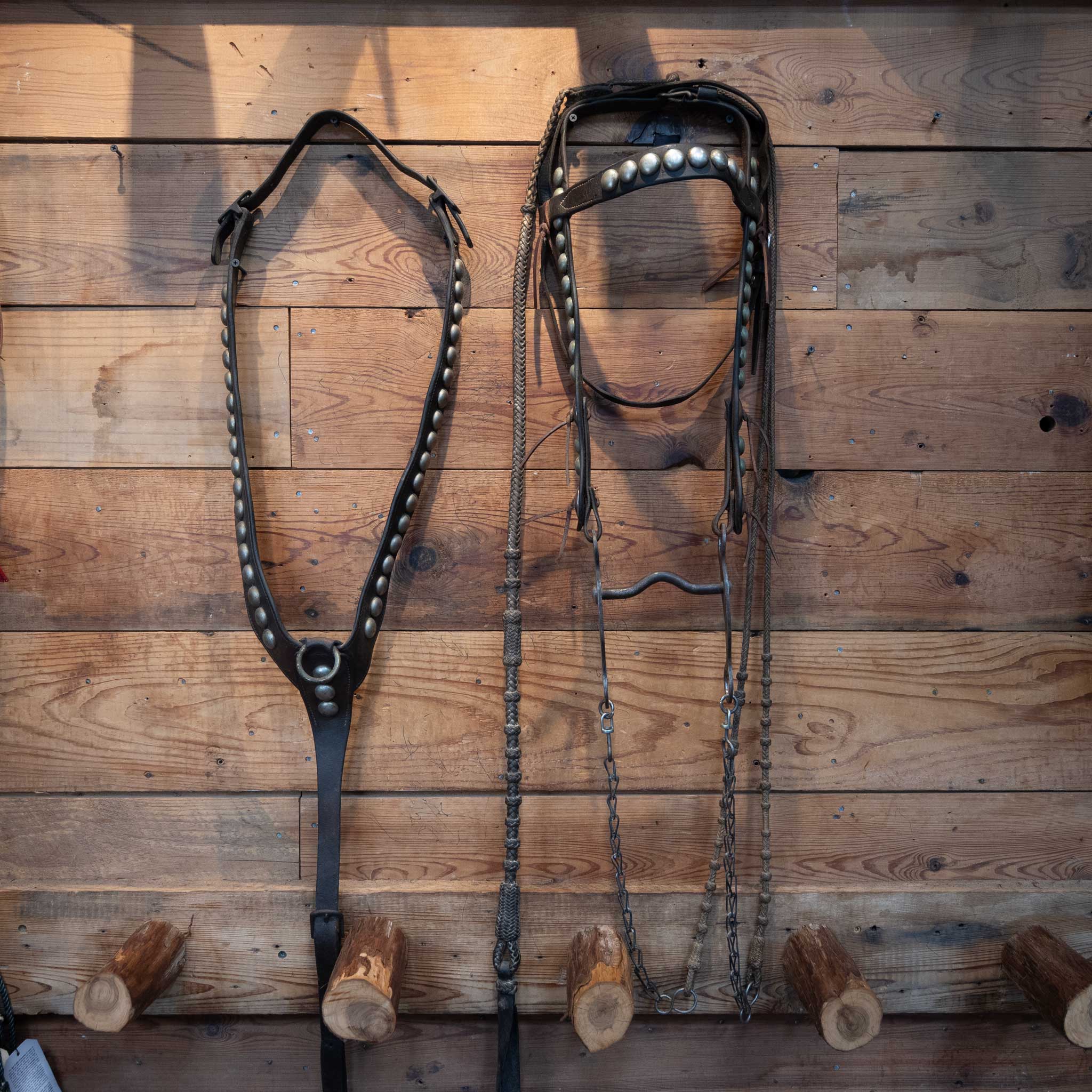Vintage Studded Bridle Rig and Breast Collar Set