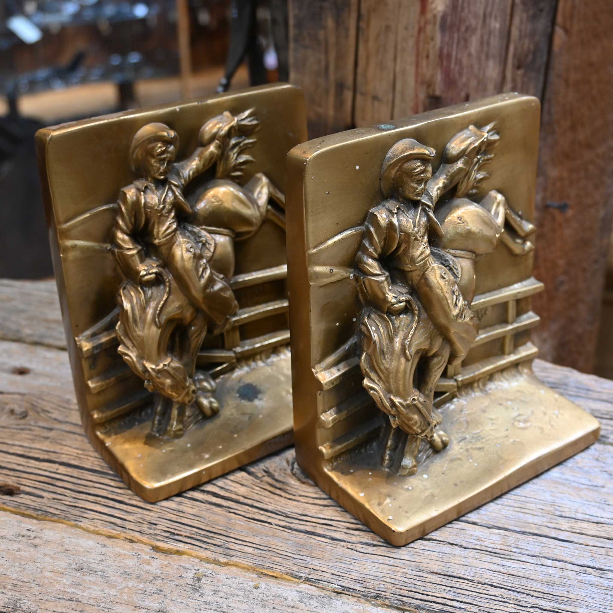 Vintage Buckin' Horse Bookends