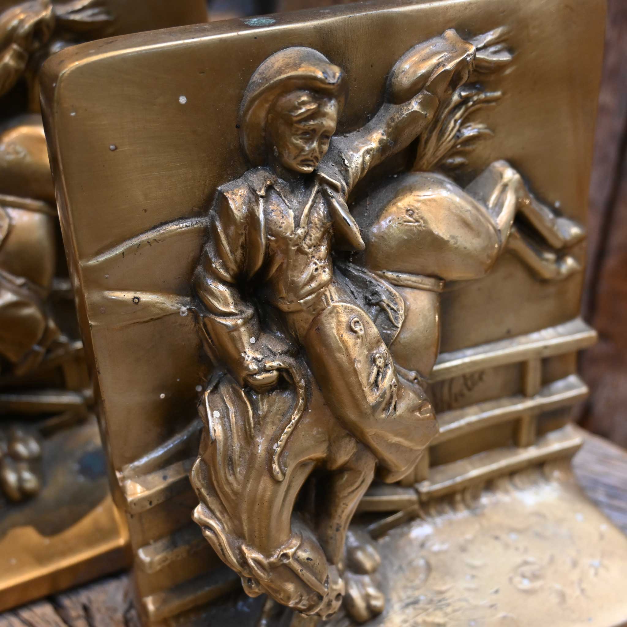 Vintage Buckin' Horse Bookends - Image 2