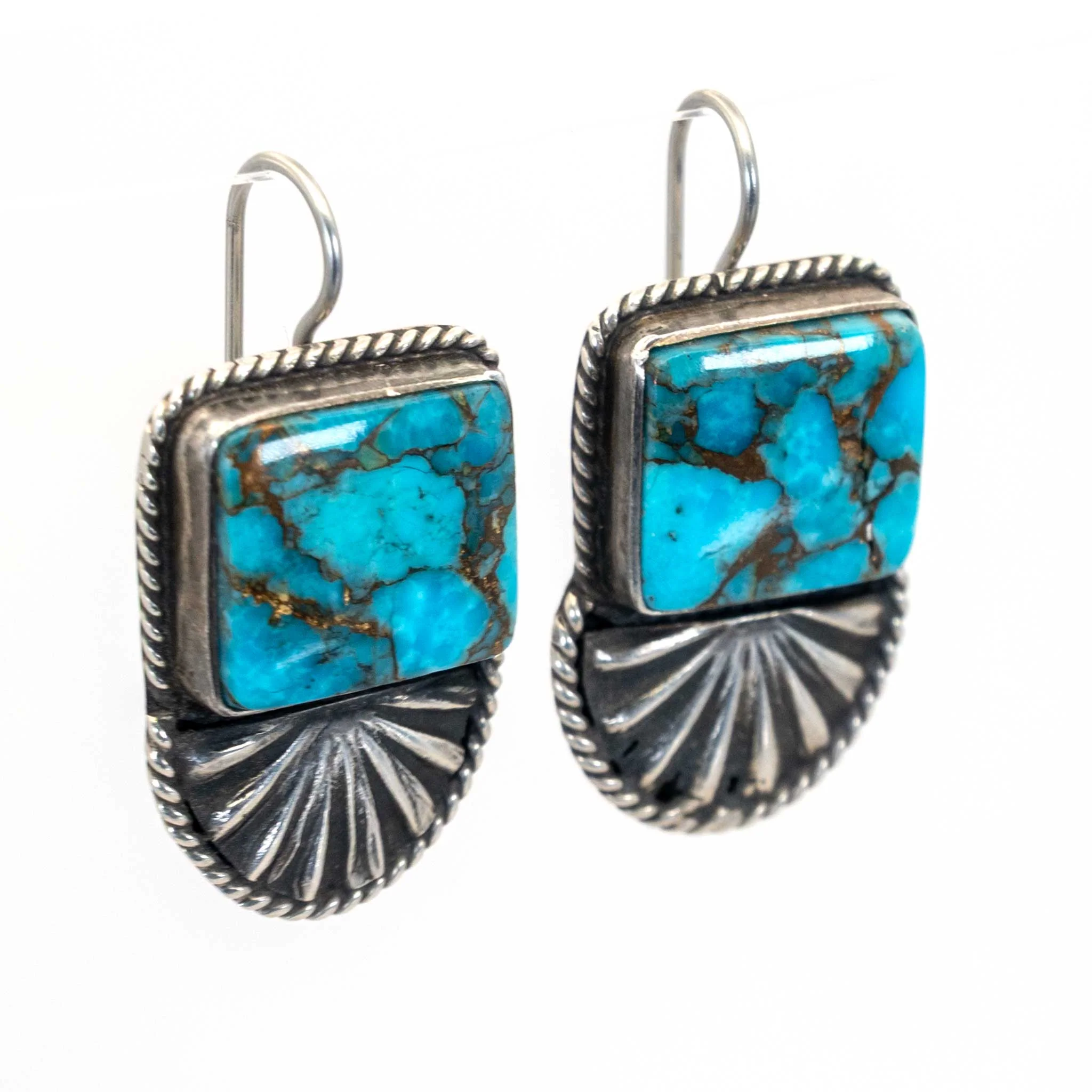 Vintage Button Top Earrings
