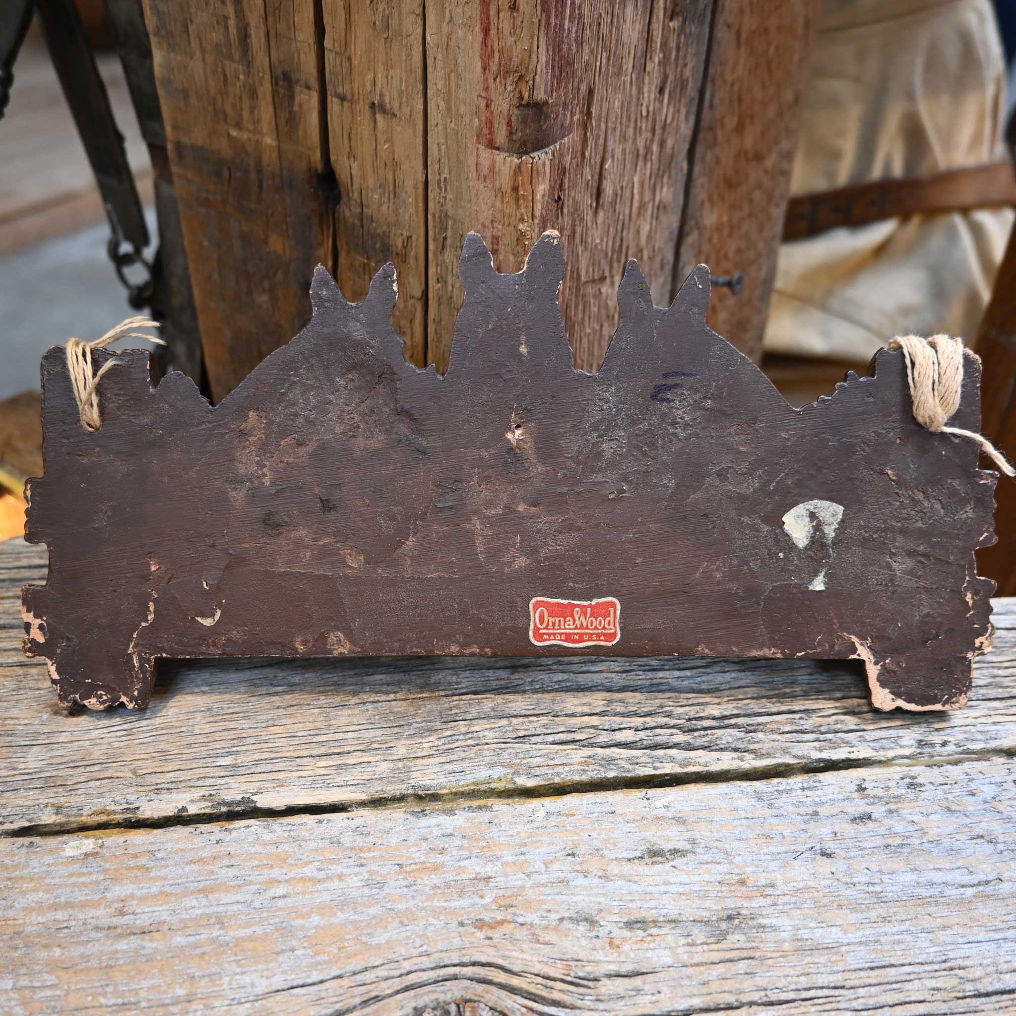 Vintage Carved Wood Horse Head Towel Hanger - Image 2