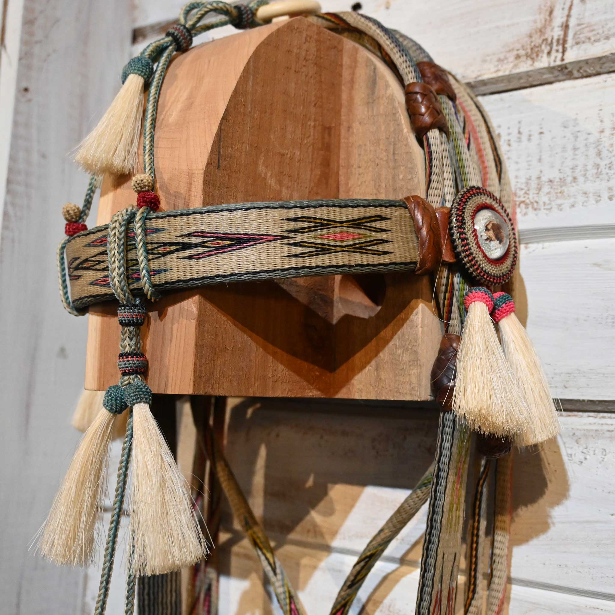 Vintage Deer Lodge Prison Made Horse Hair Bridle Rig - Image 7