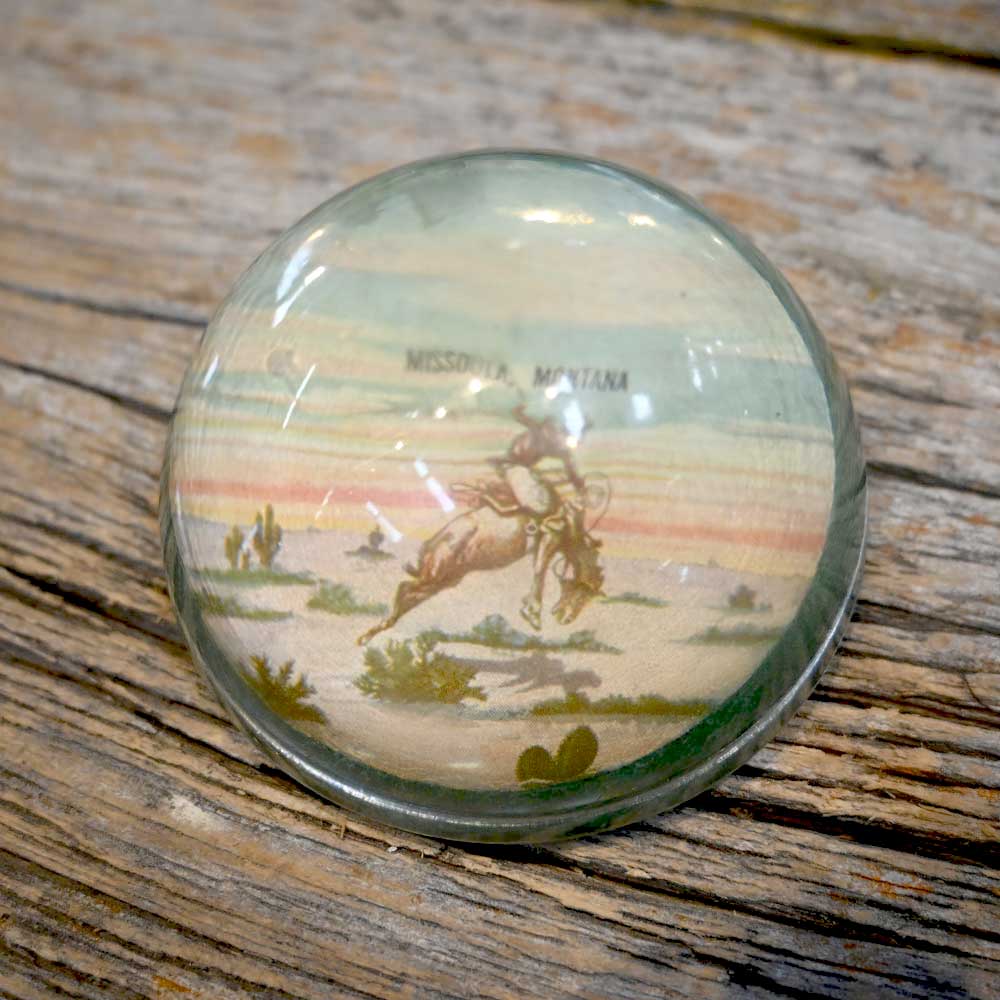 Vintage Glass Paper Weight from Montana