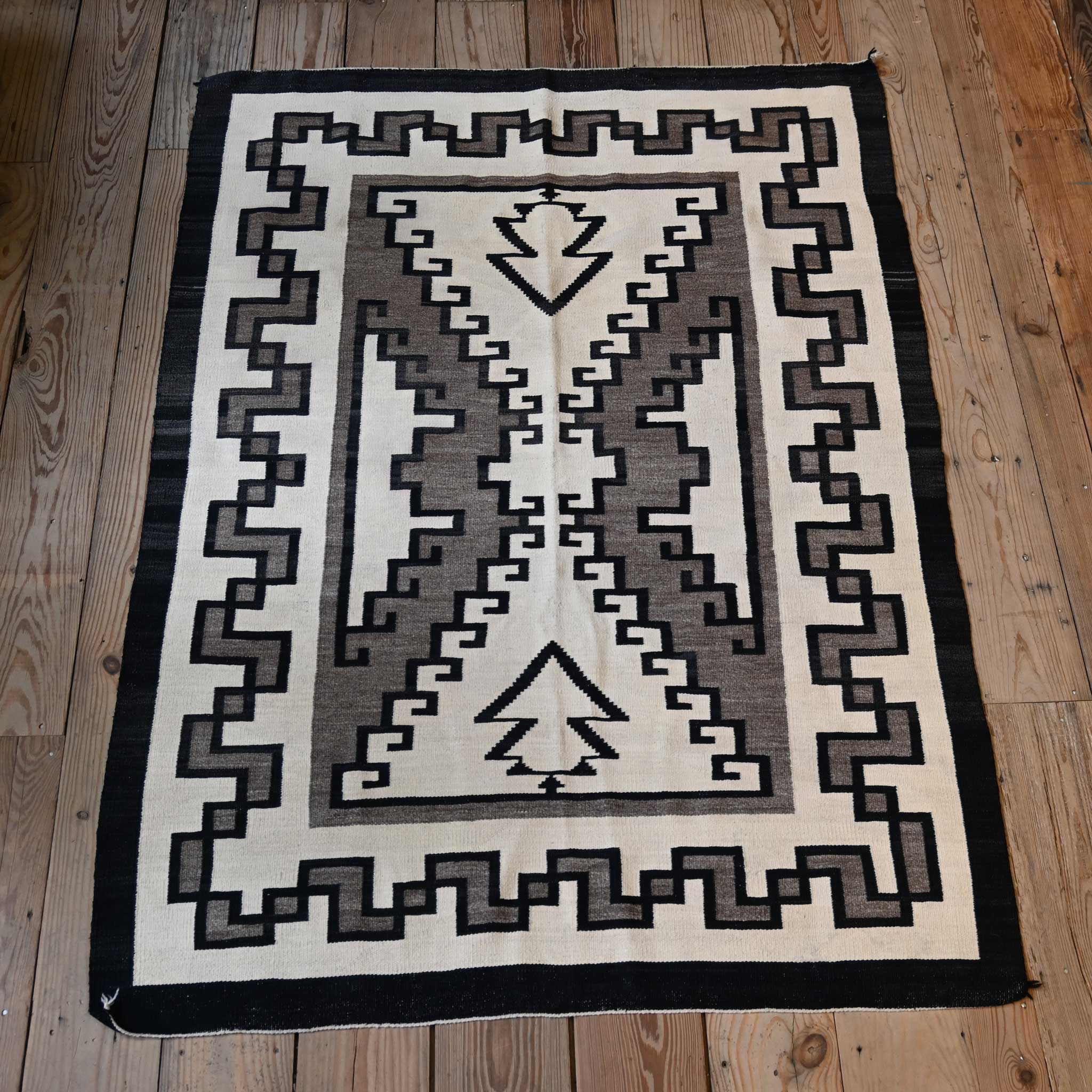 Vintage Two Grey Hill's Navajo Rug
