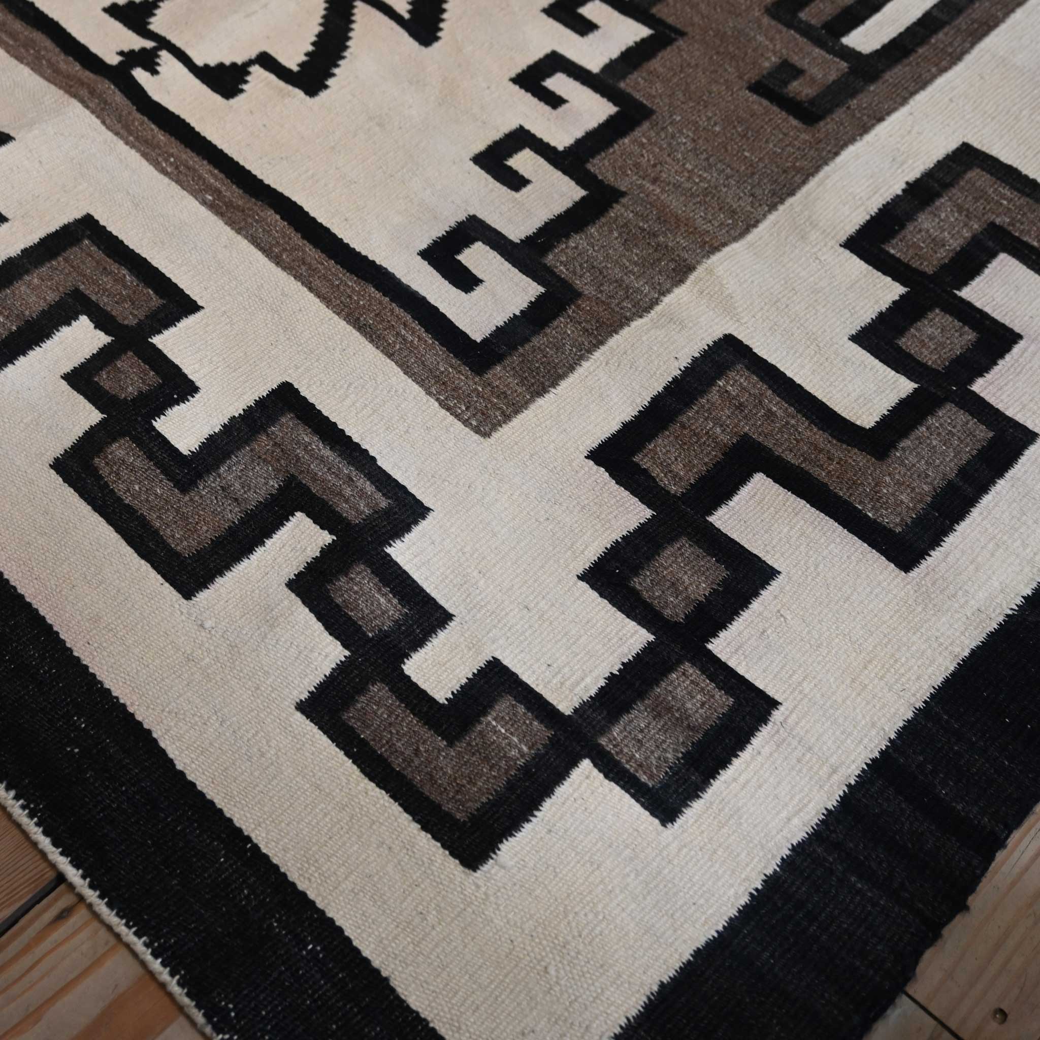 Vintage Two Grey Hill's Navajo Rug - Image 2