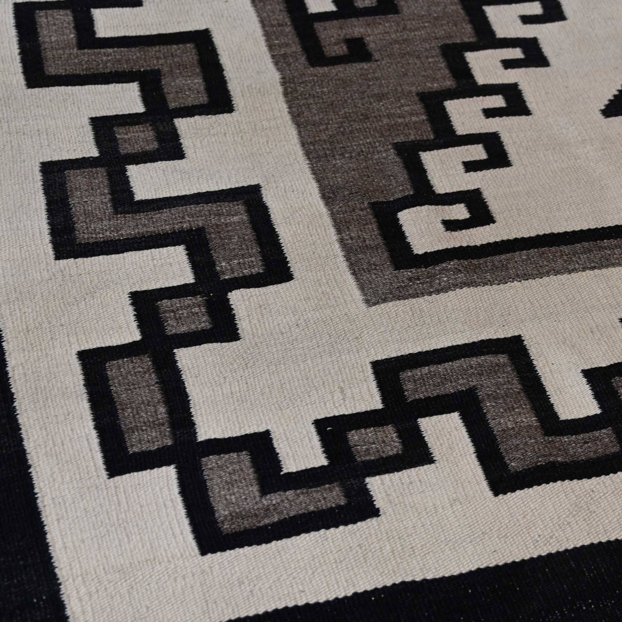 Vintage Two Grey Hill's Navajo Rug - Image 4
