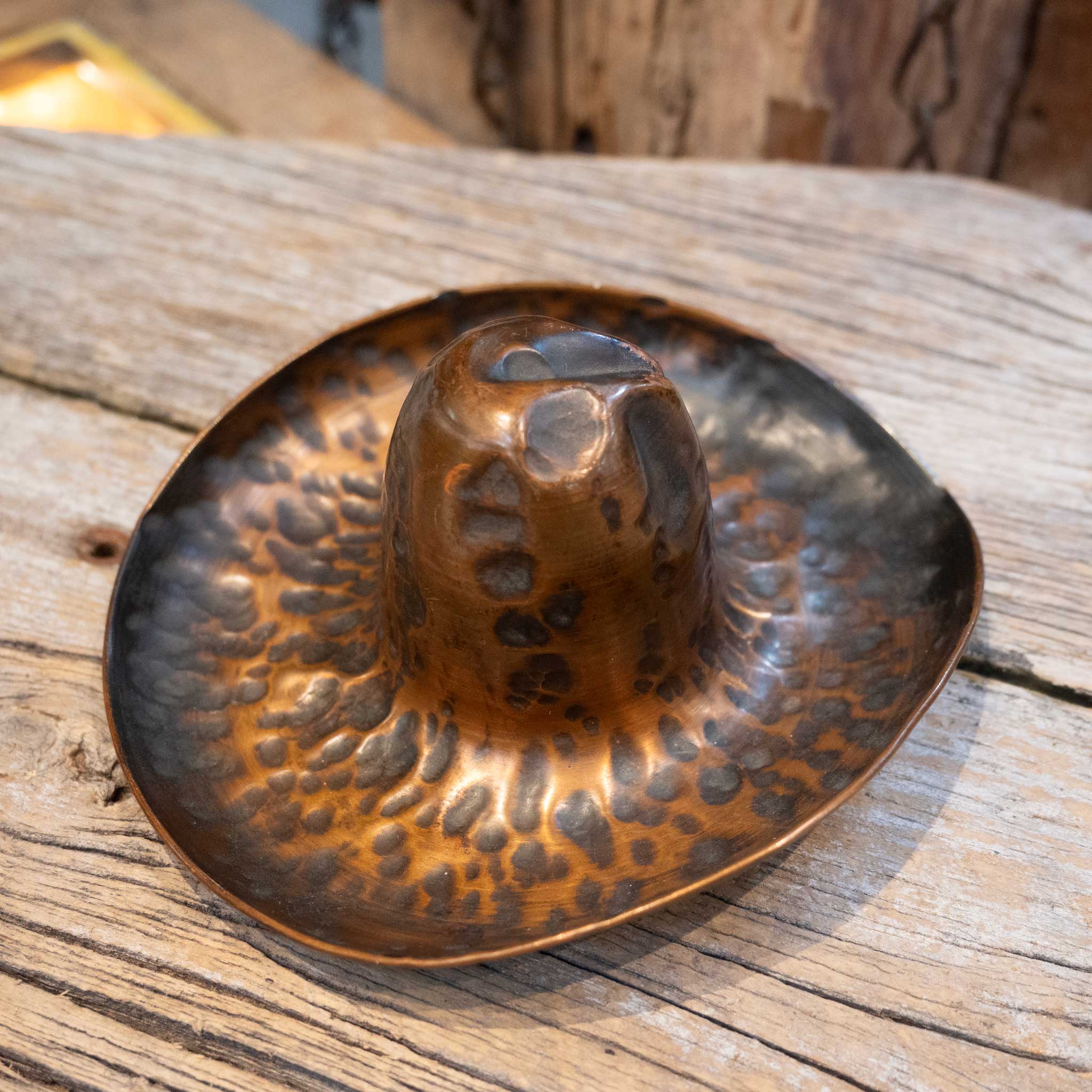 Vintage Hammered Copper Sombrero - Image 2