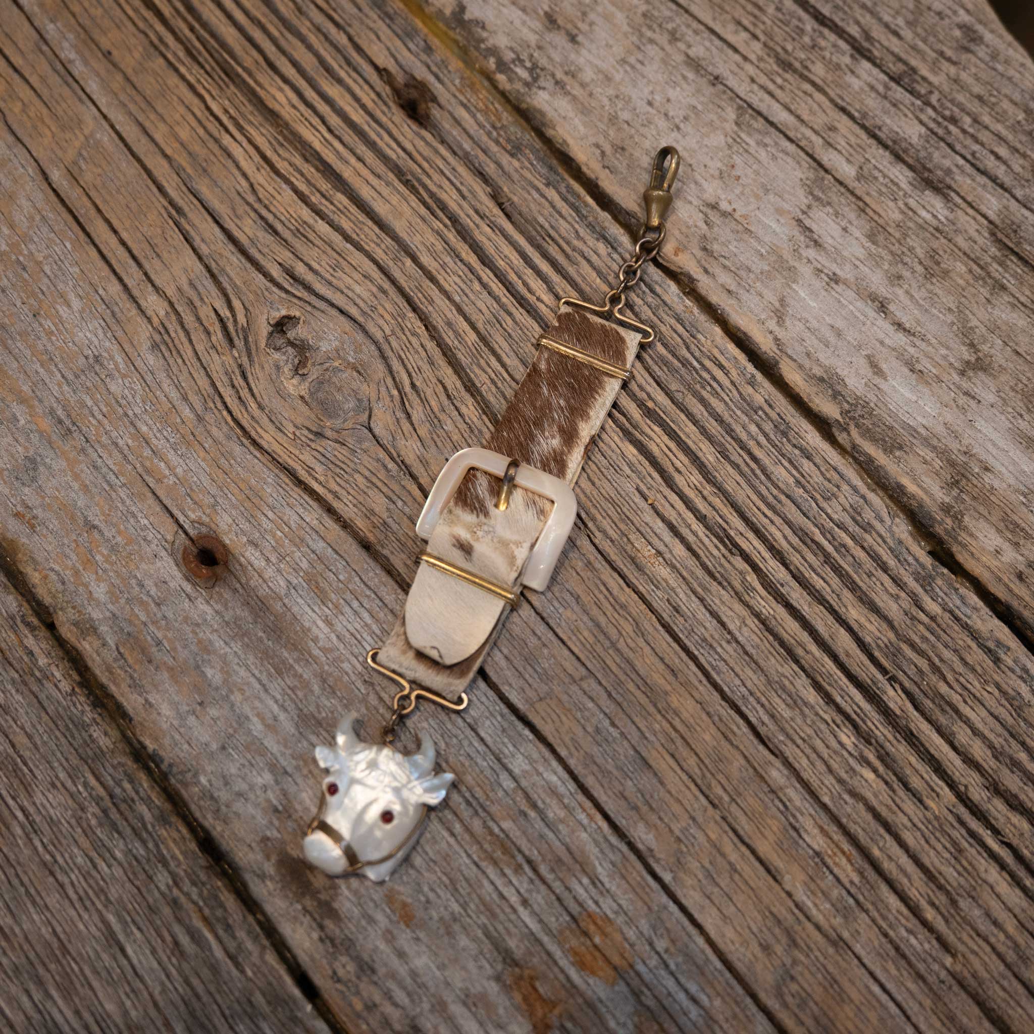 Vintage Hereford Victorian Mother of Pearl Watch FOB