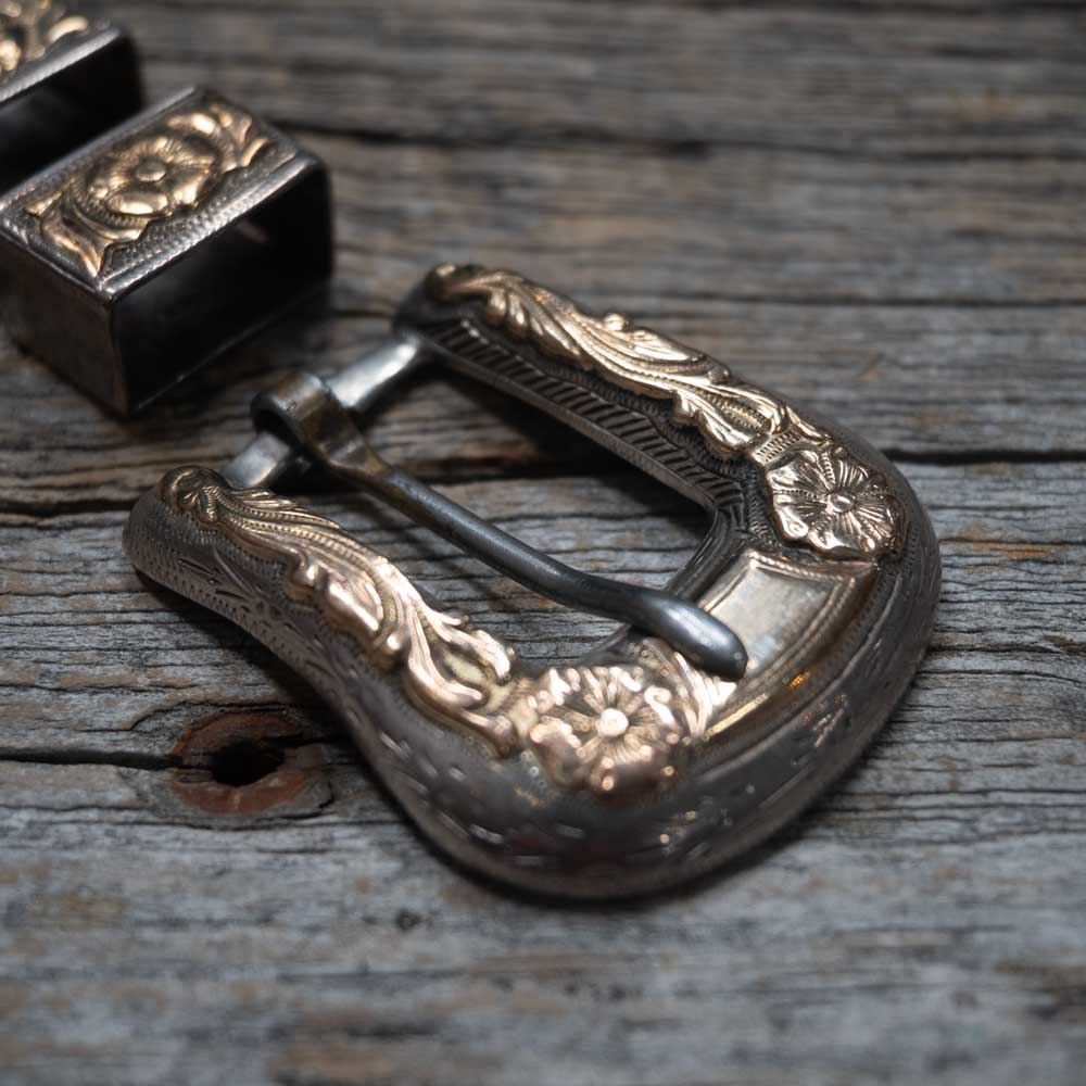 Vintage Sterling 4pc. Belt Buckle Set - Image 2