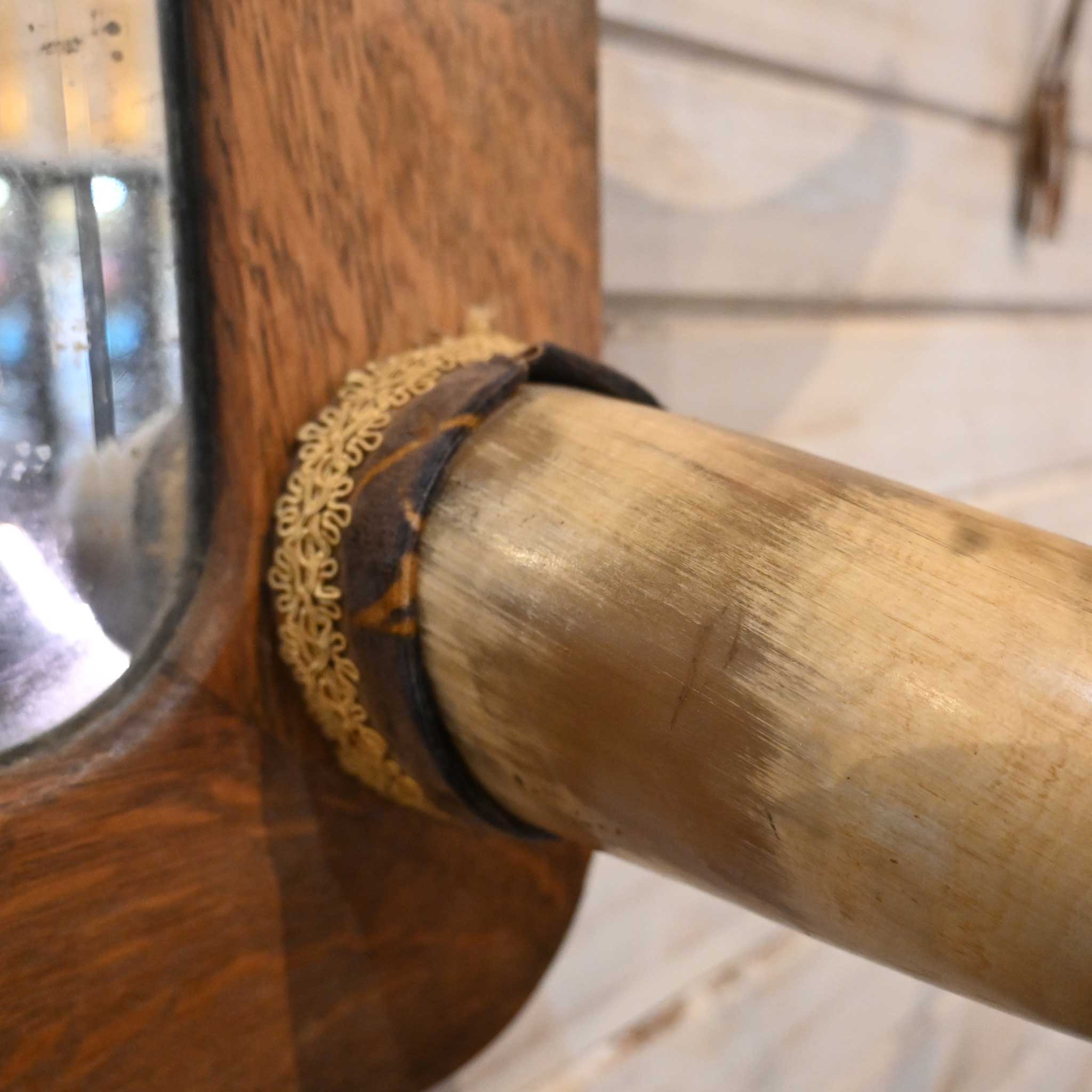 Vintage Horn Mirror Coat Rack - Image 4
