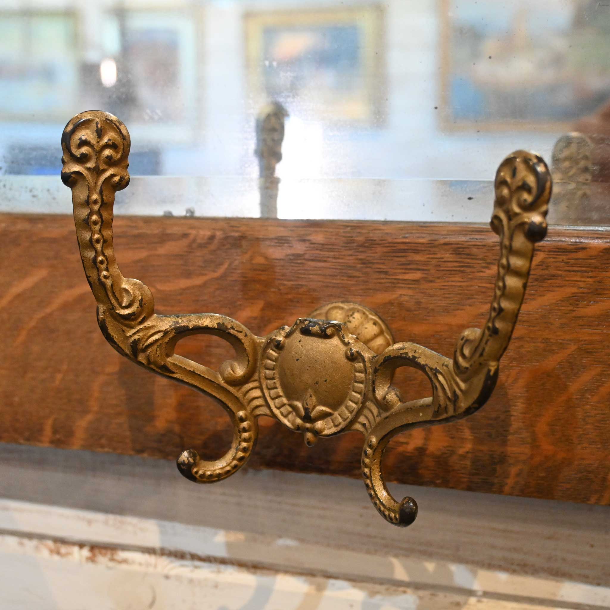 Vintage Horn Mirror Coat Rack - Image 5