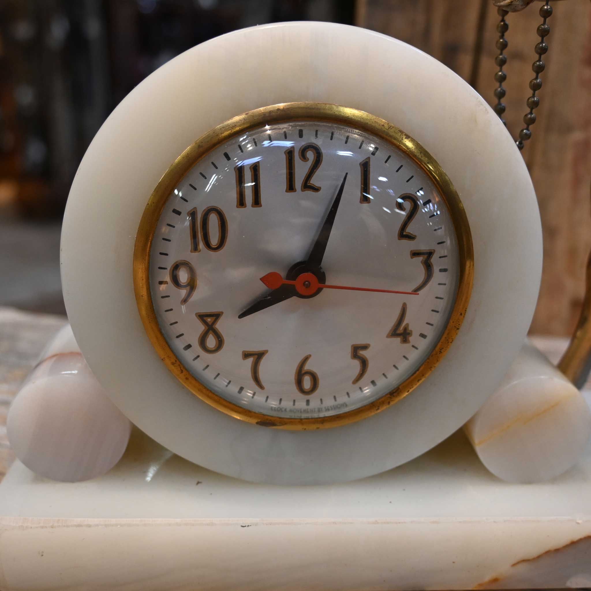 Vintage Horse Clock on Marble Base - Image 2