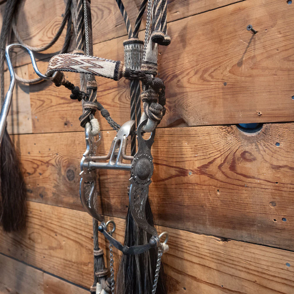 Vintage Horse Hair Bridle Rig w/a Les Vogt Spade Bit - Image 2