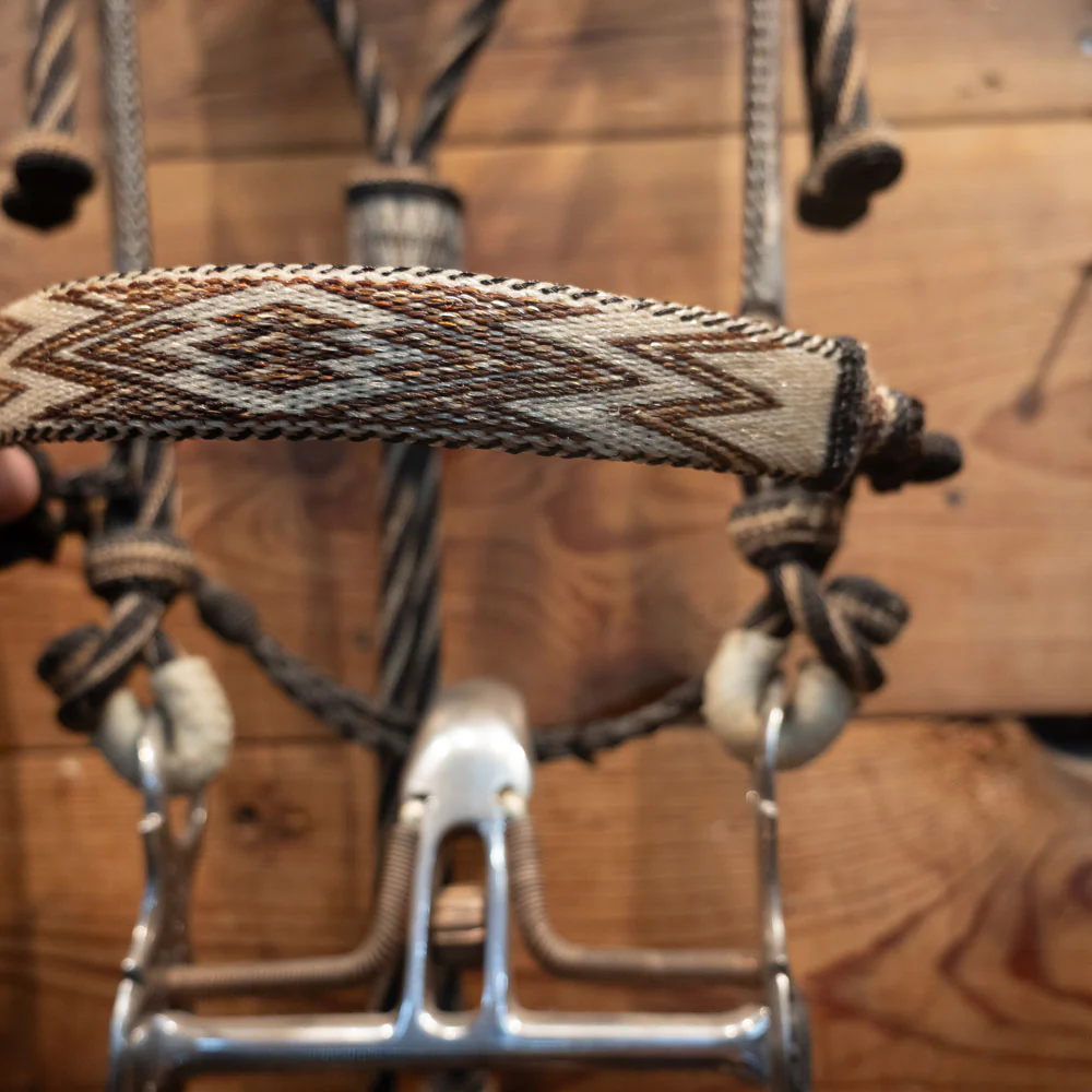 Vintage Horse Hair Bridle Rig w/a Les Vogt Spade Bit - Image 5