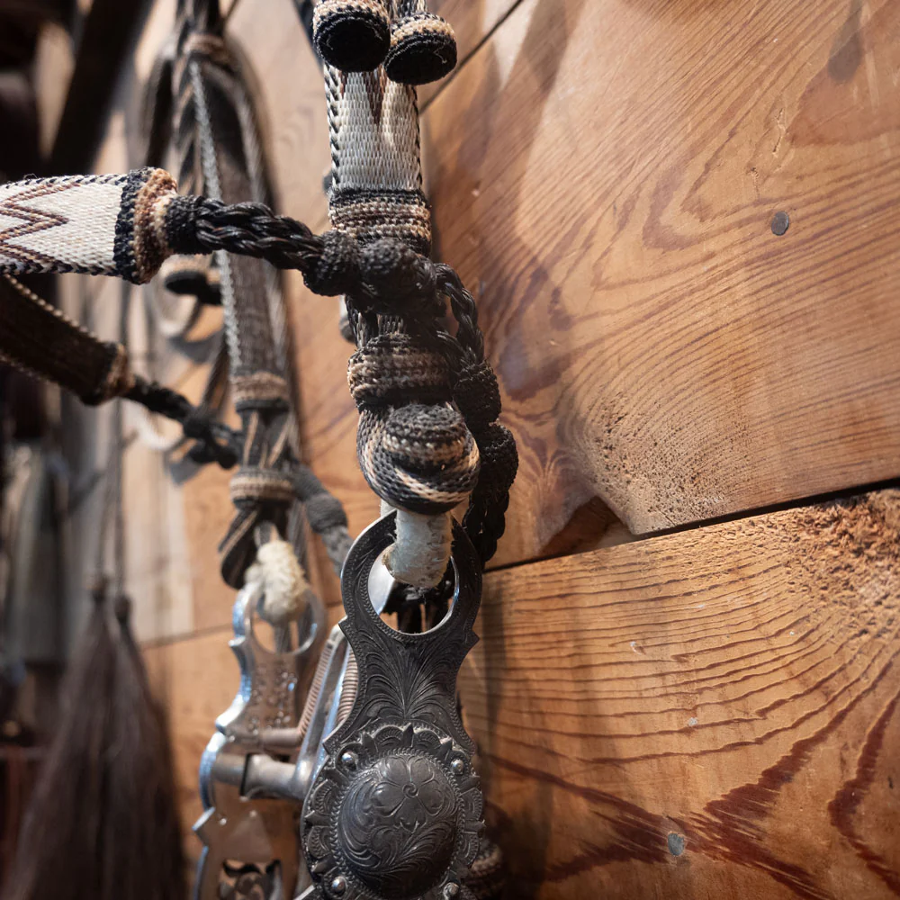 Vintage Horse Hair Bridle Rig w/a Les Vogt Spade Bit - Image 7