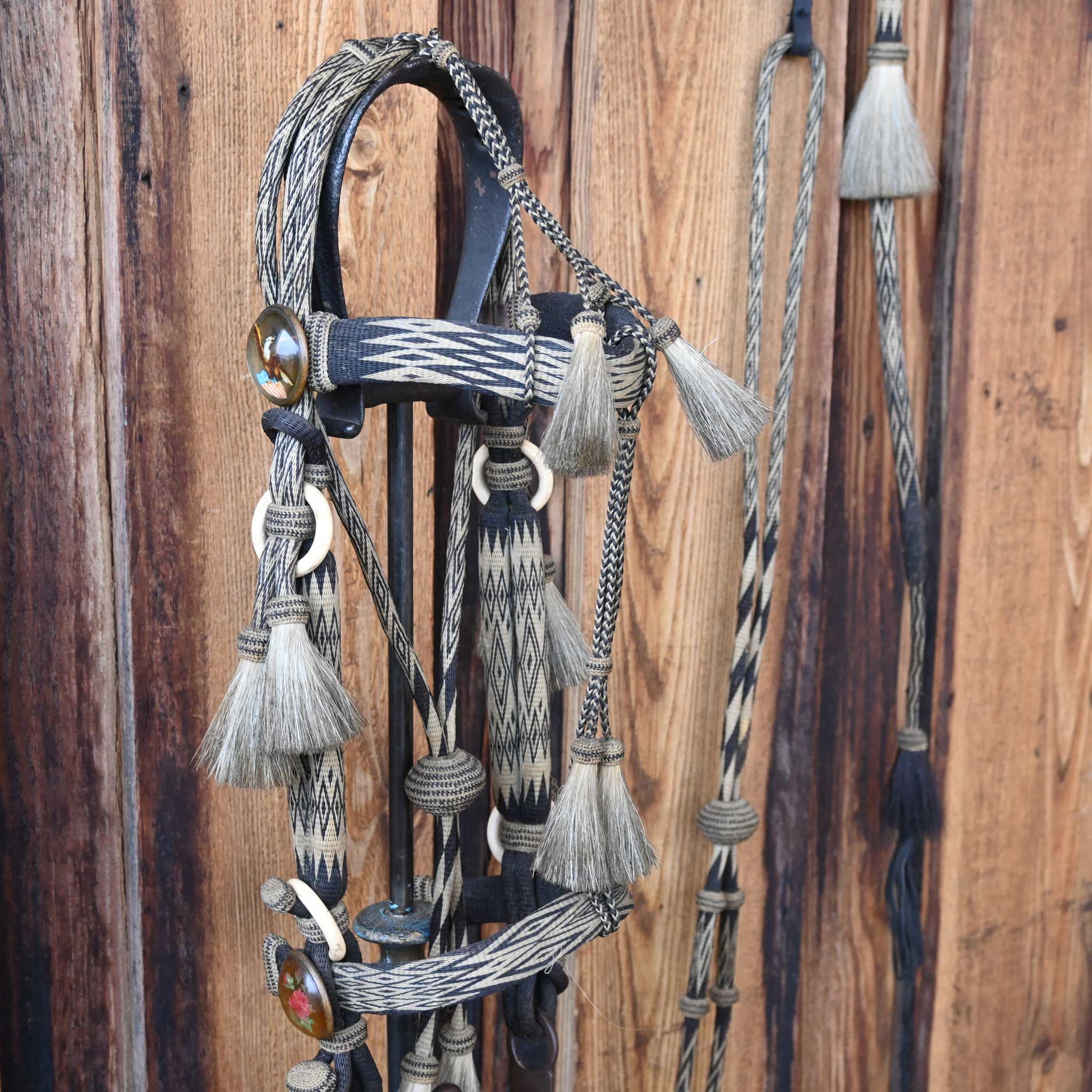 Beautiful Prison Made in Deer Lodge MT. w/ Eagle Rosettes Bridle Rig - Image 4