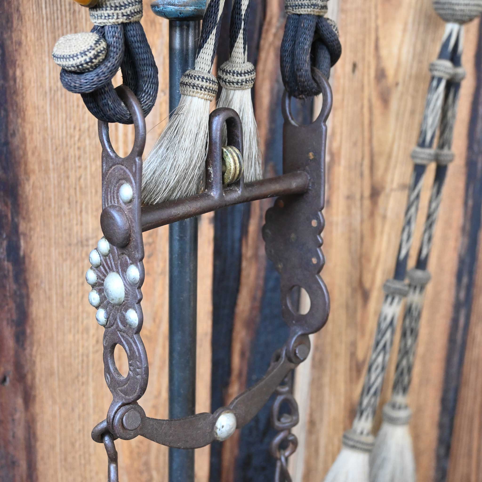 Beautiful Prison Made in Deer Lodge MT. w/ Eagle Rosettes Bridle Rig - Image 5