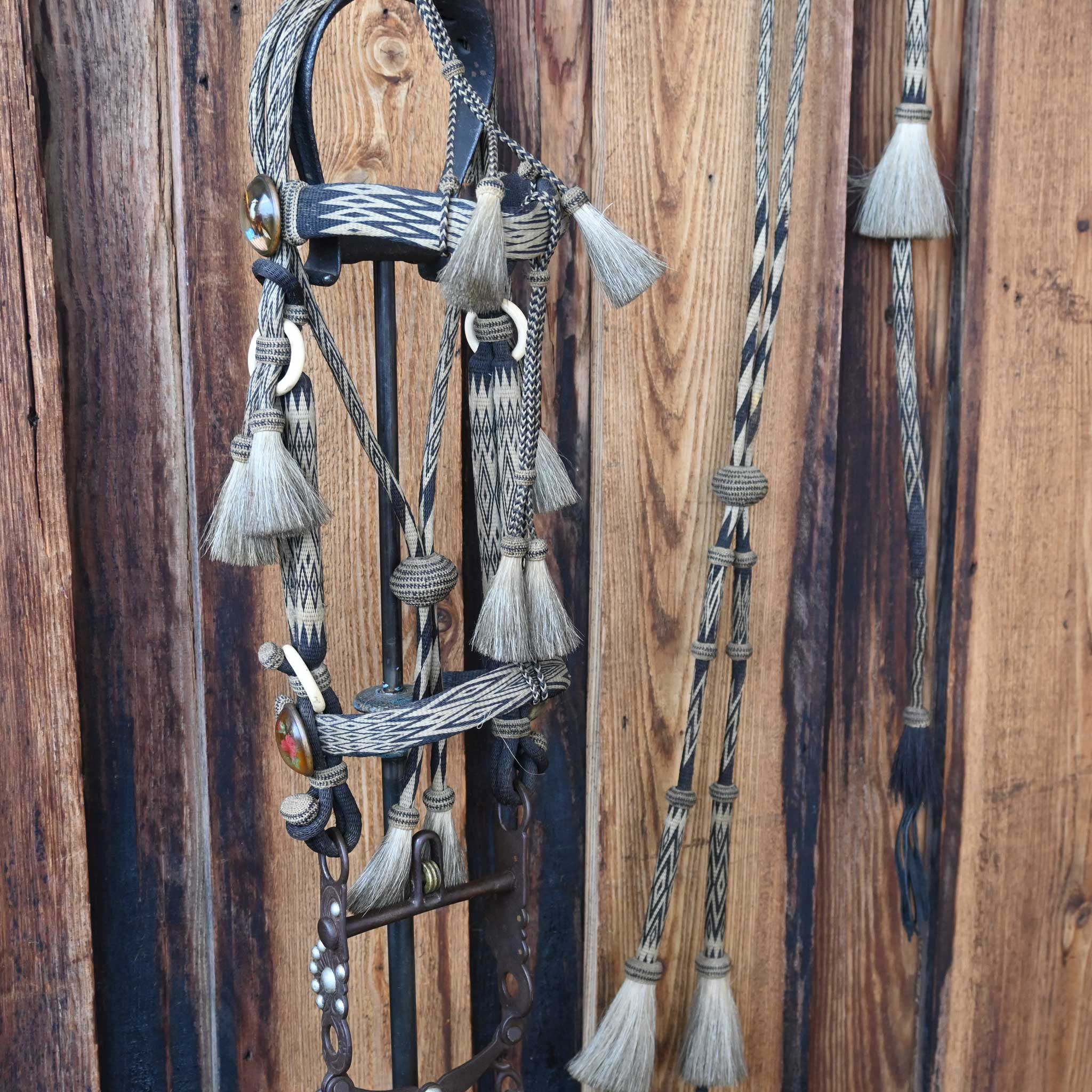 Beautiful Prison Made in Deer Lodge MT. w/ Eagle Rosettes Bridle Rig - Image 7