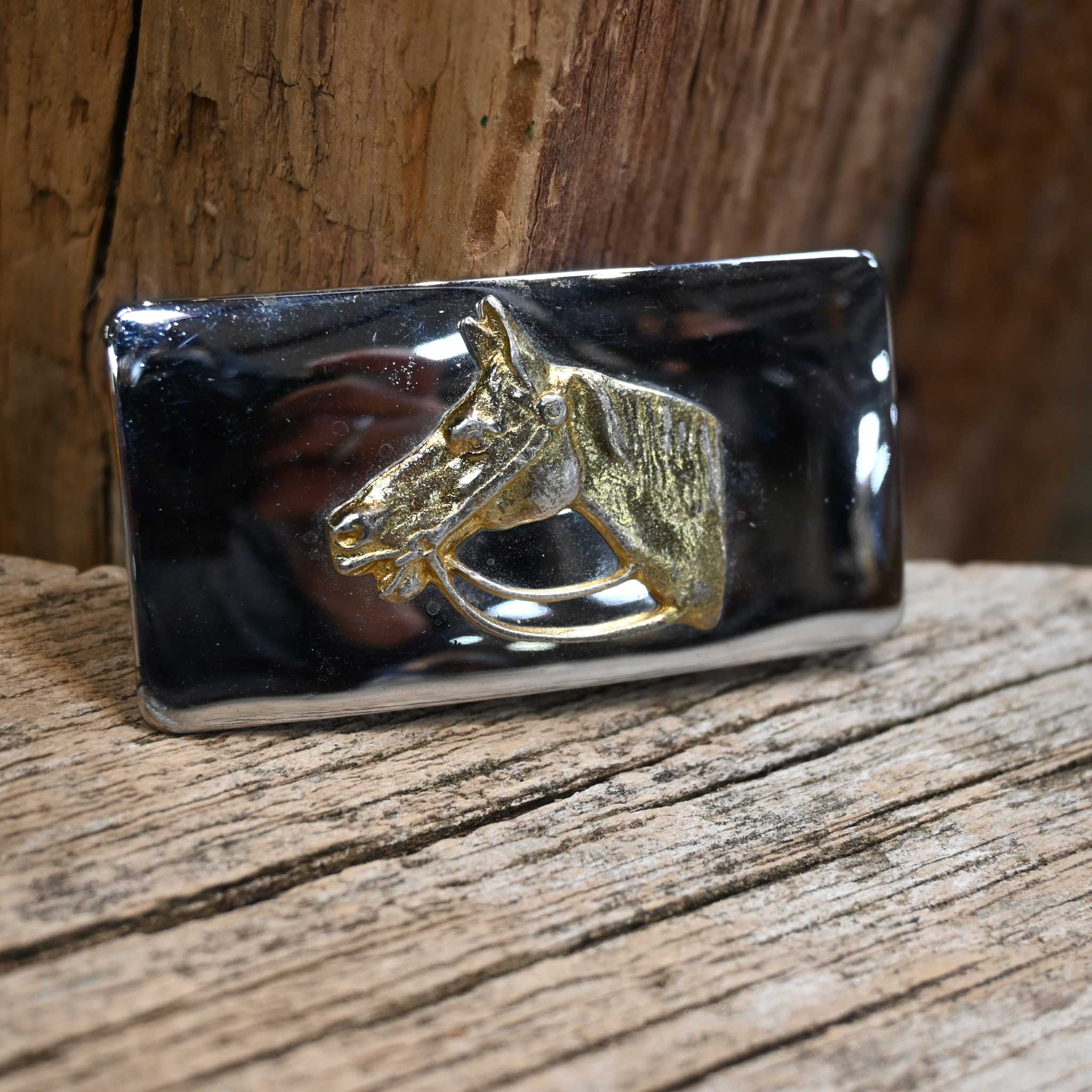 Vintage Horse Head Belt Buckle Made in USA