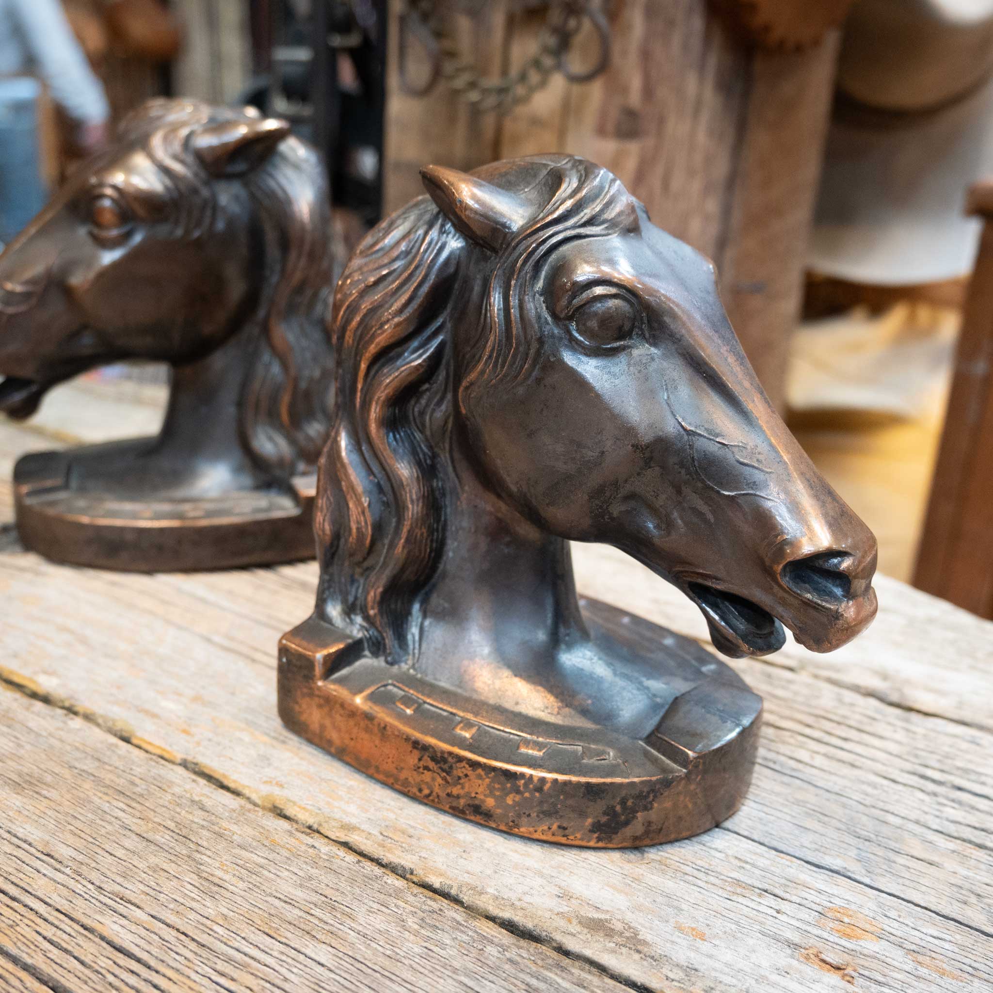 Vintage Horse Head Bookends - Image 2