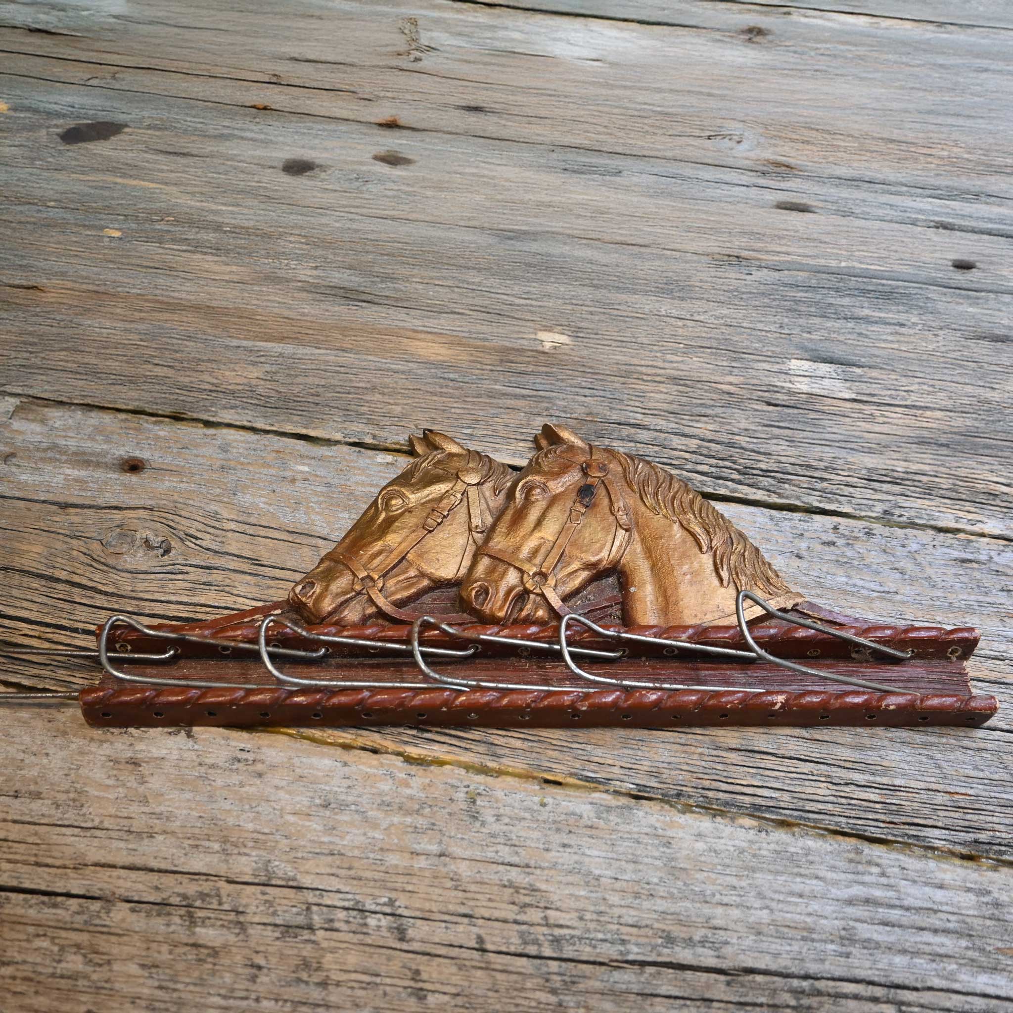 Vintage Horse Head Tie Rack