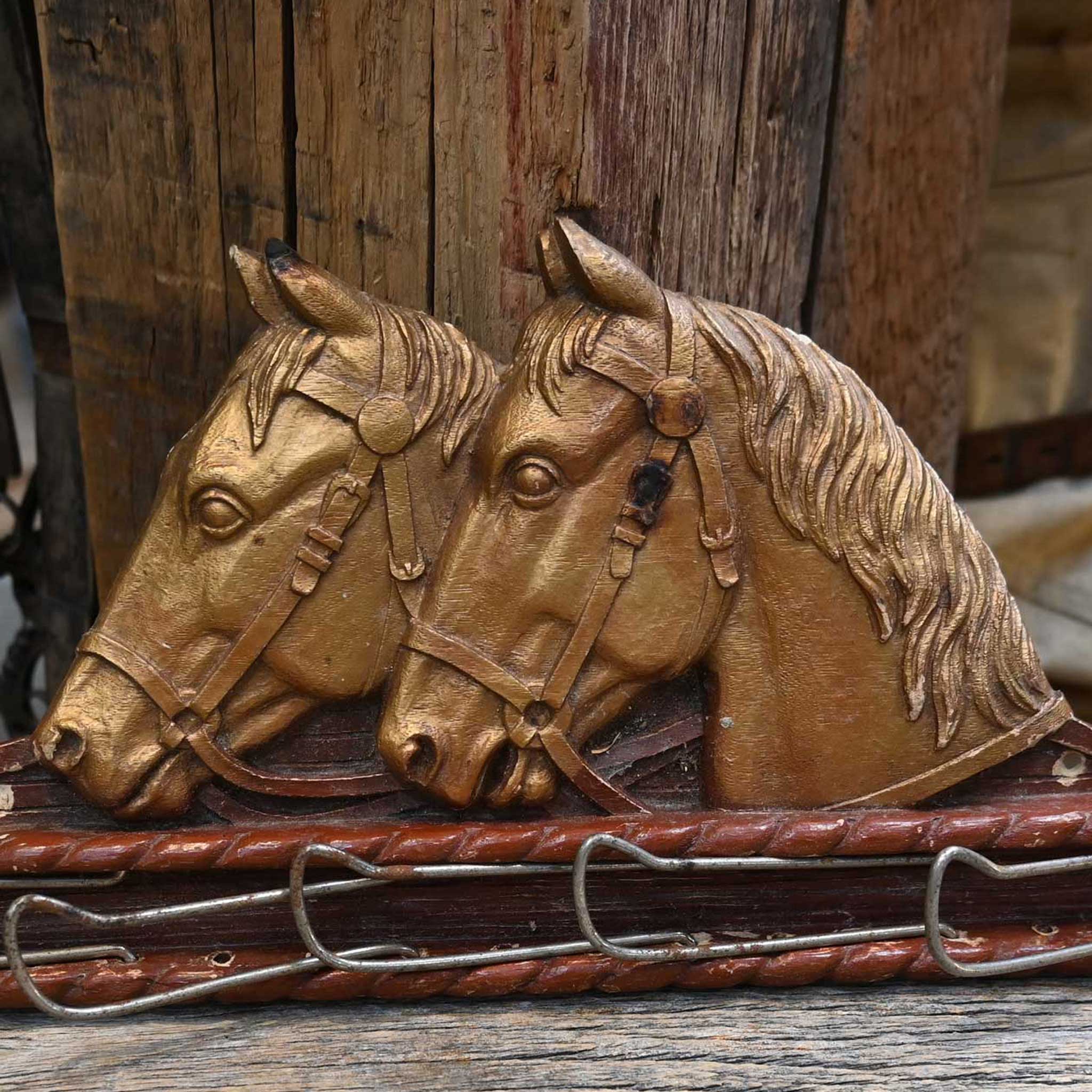 Vintage Horse Head Tie Rack - Image 2