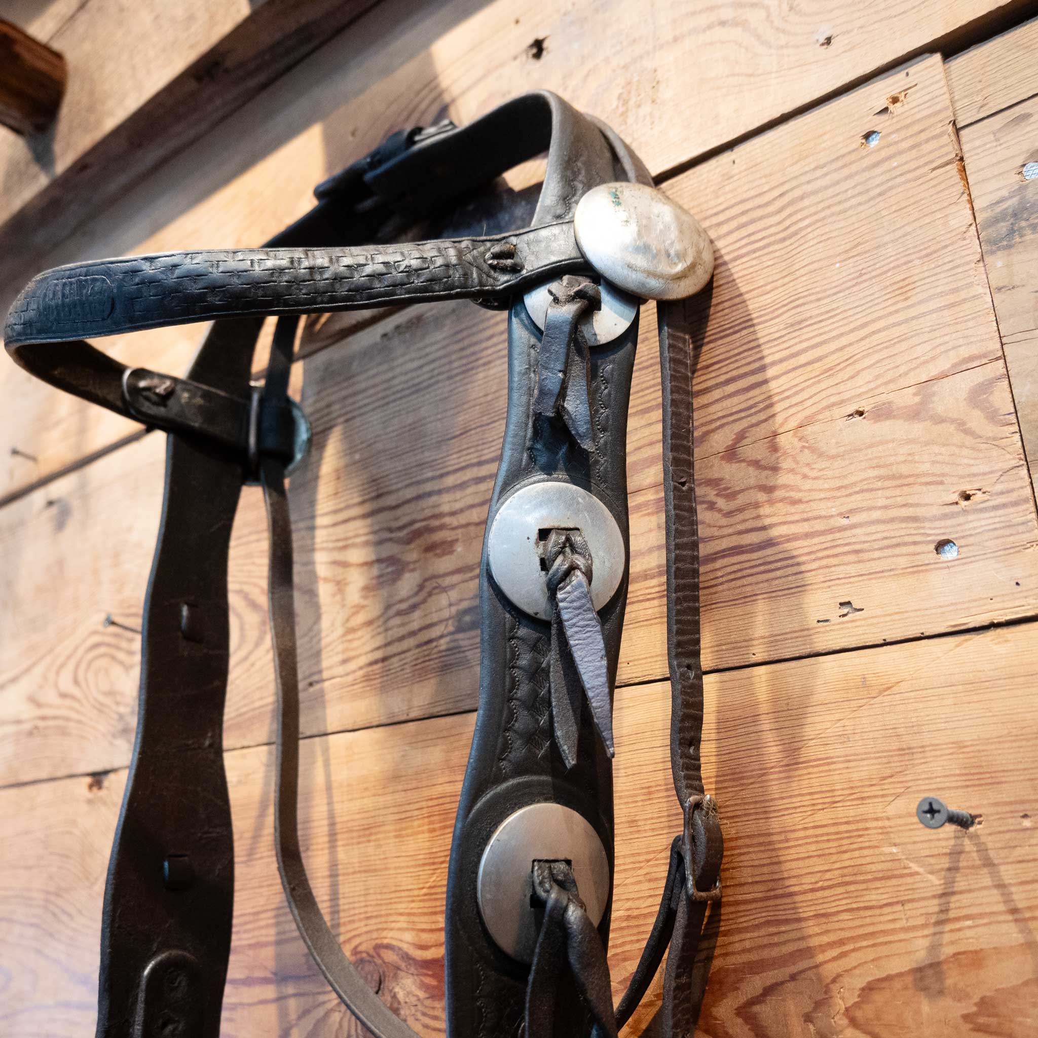HP Shipley Silver Nickel Concho Bridle Set - Image 5