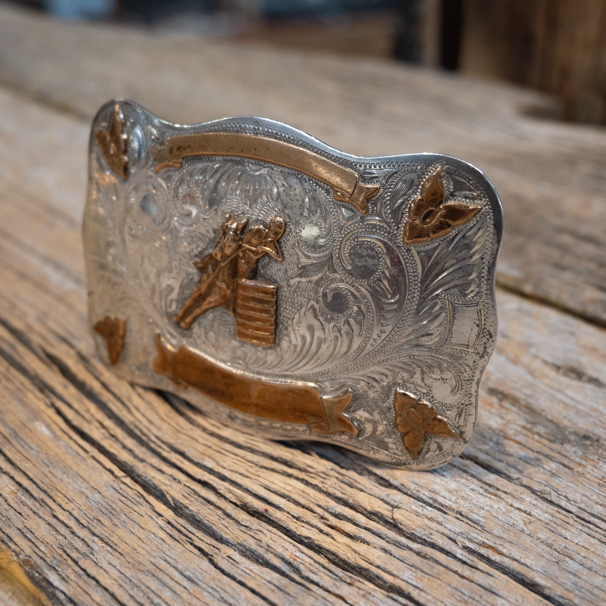 1960's - 70's Irvine & Jachens Barrel Racer Trophy Belt Buckle - Image 2