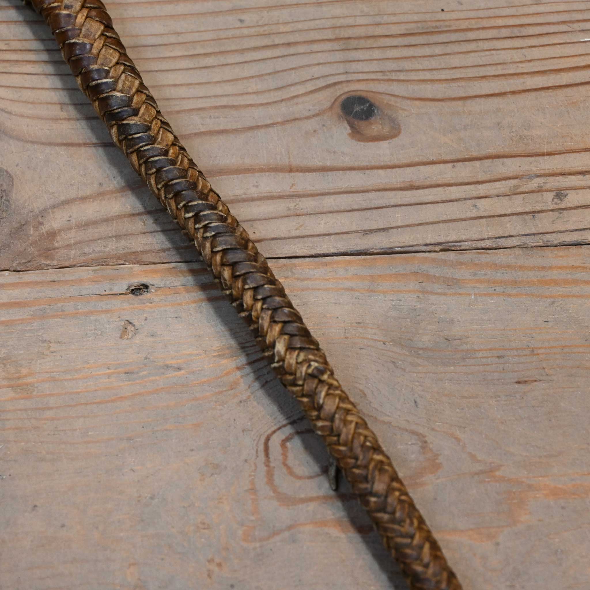 Vintage Leather & Rawhide 27" Quirt - Image 3