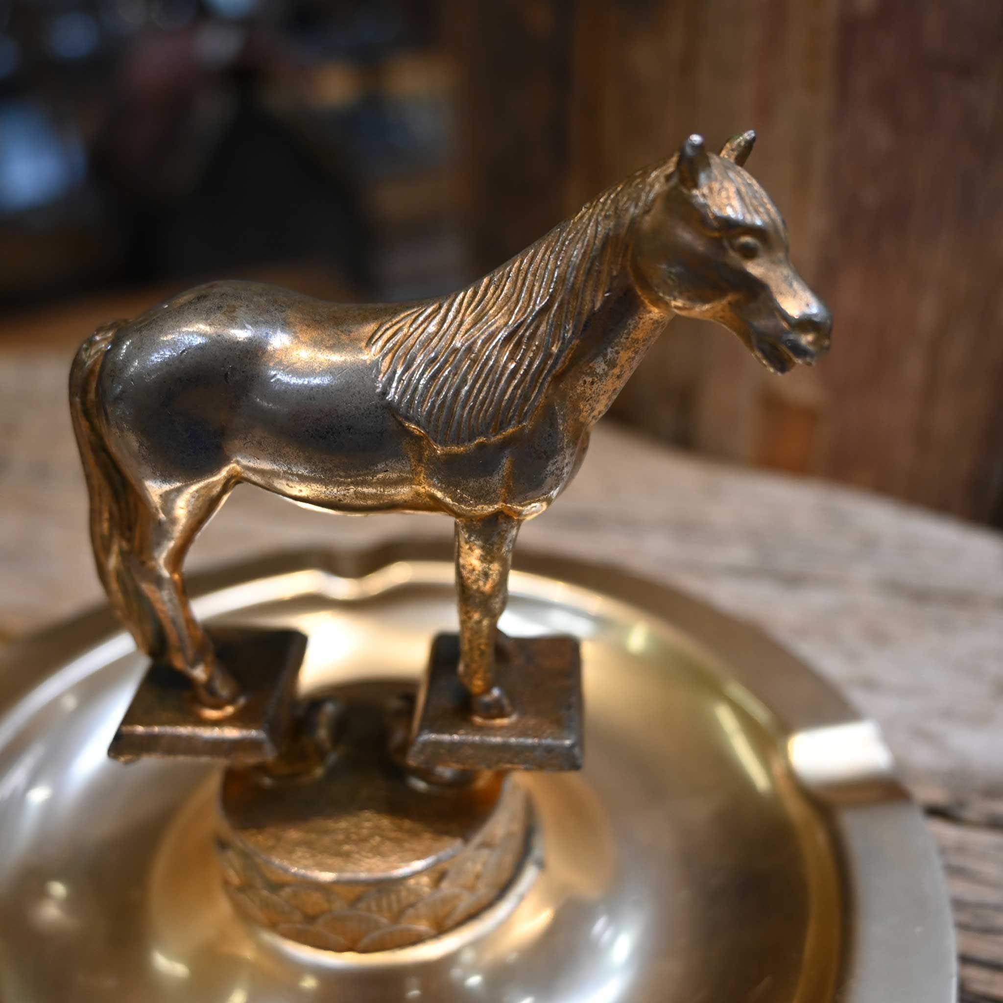Vintage Metal Horse Ash tray or Coin Dish - Image 2
