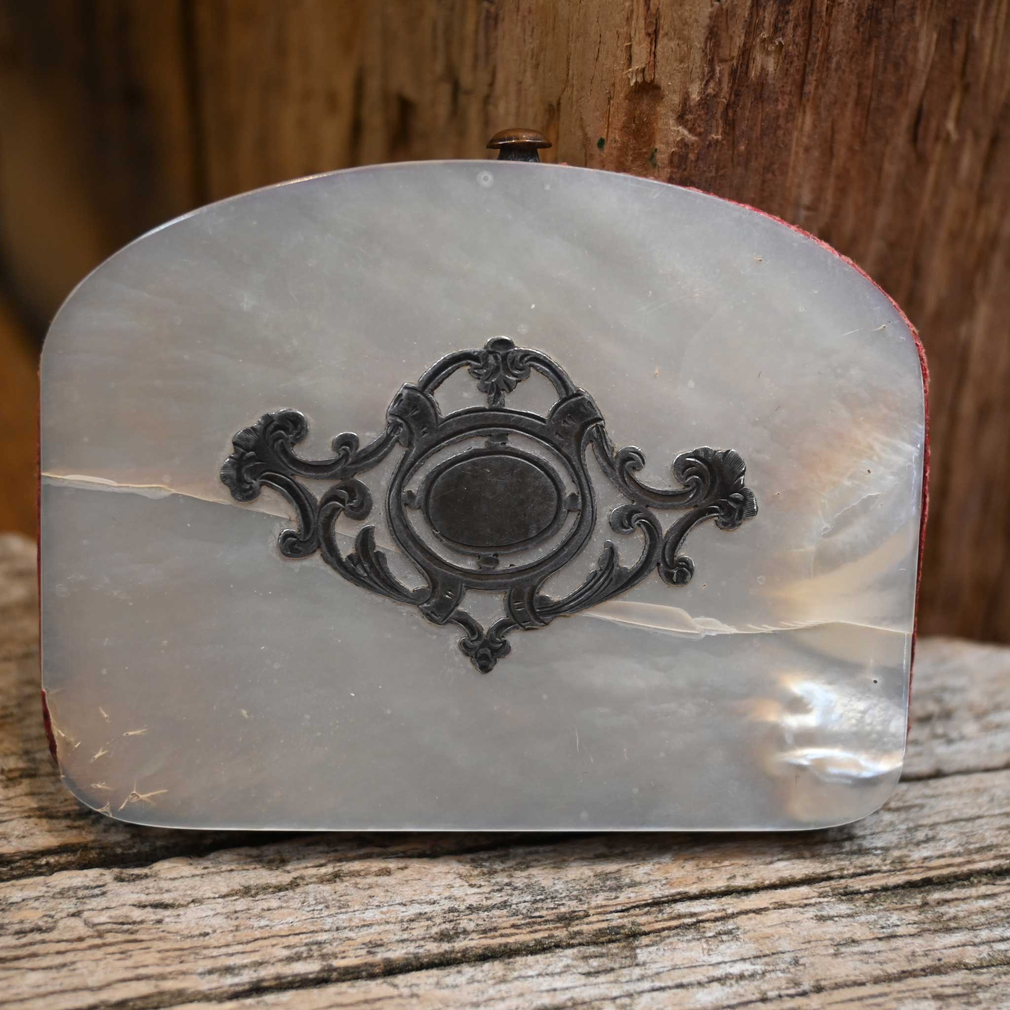 Extremely Rare Mother of Pearl Sterling Silver Pocket Wallet