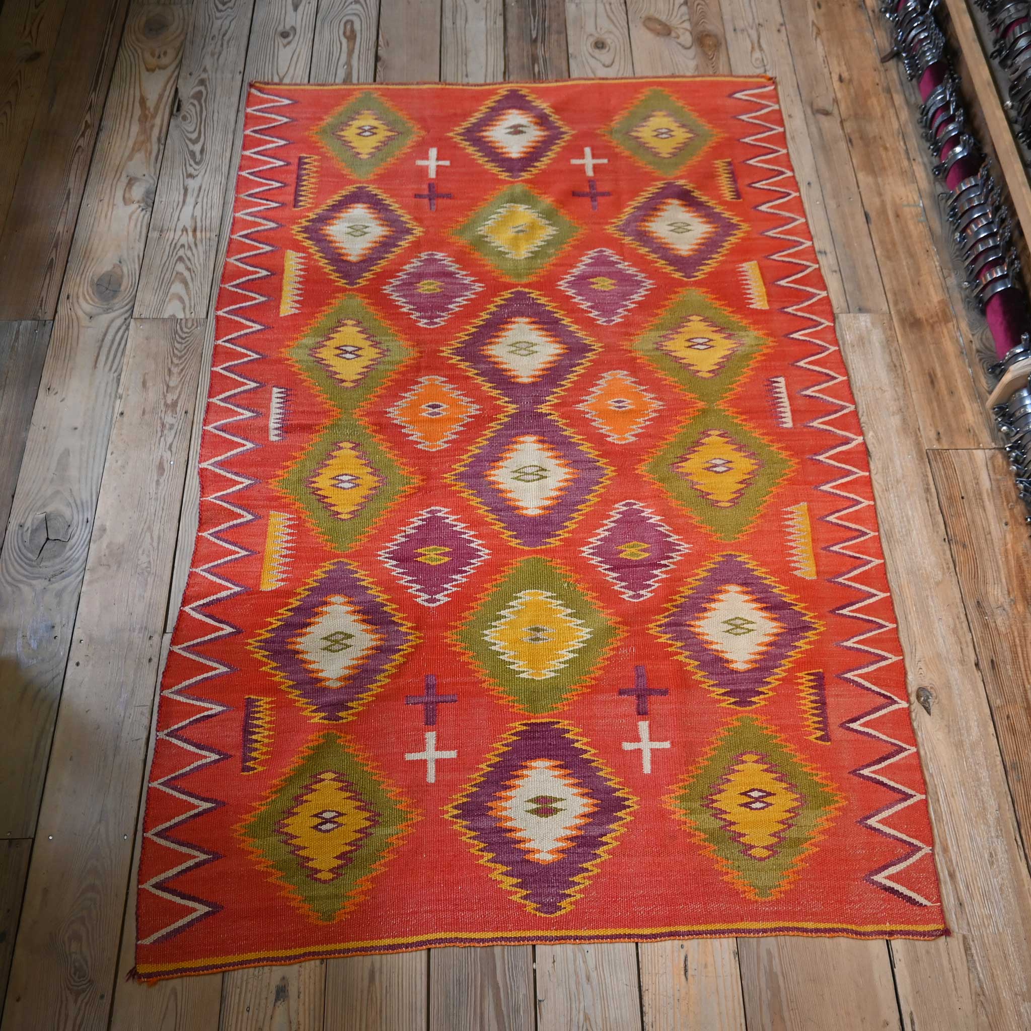 Vintage Wool Rug Dazzler Blanket - Image 2