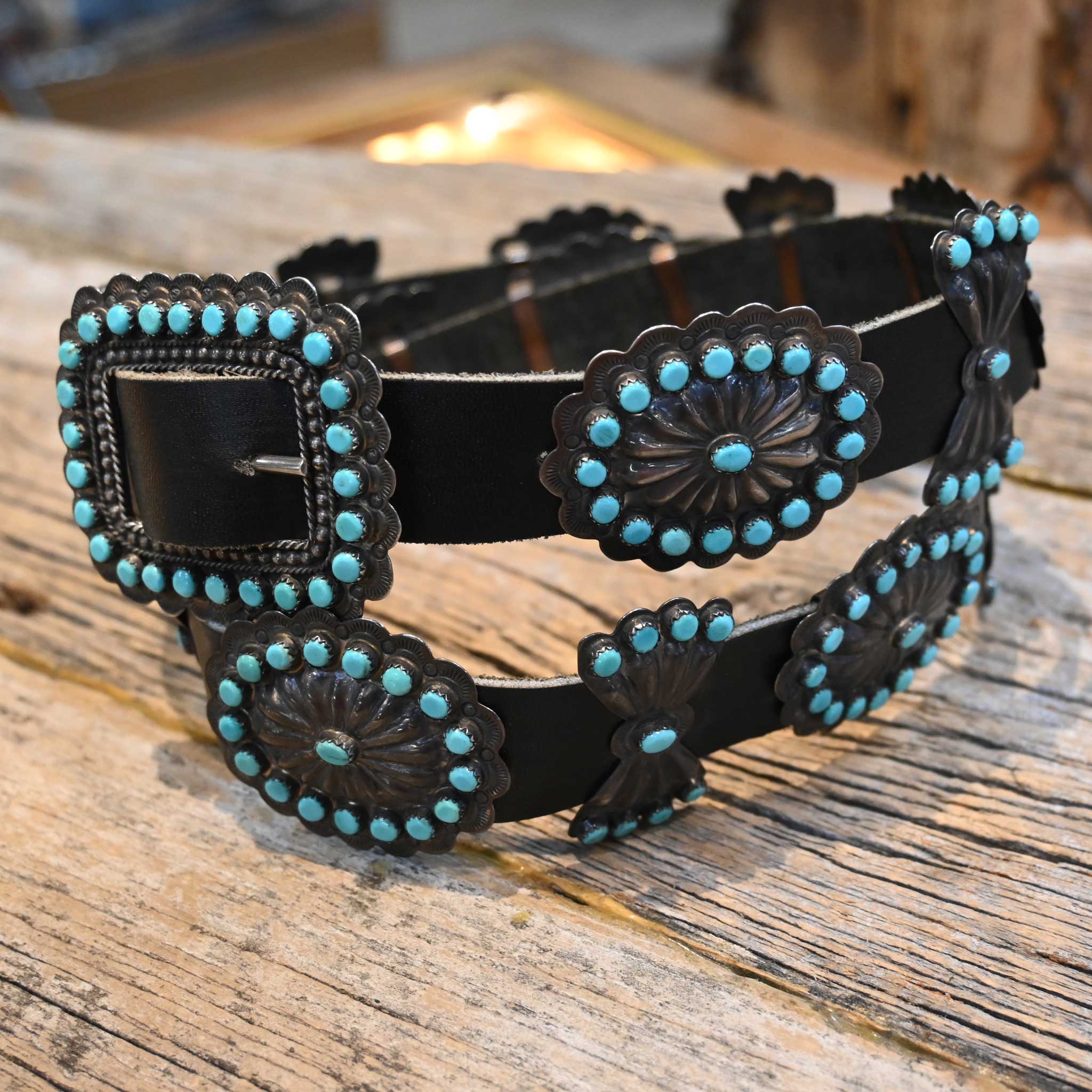 Vintage Victor Moses Begay NavajoBelt w/ 18 Conchos - Image 2