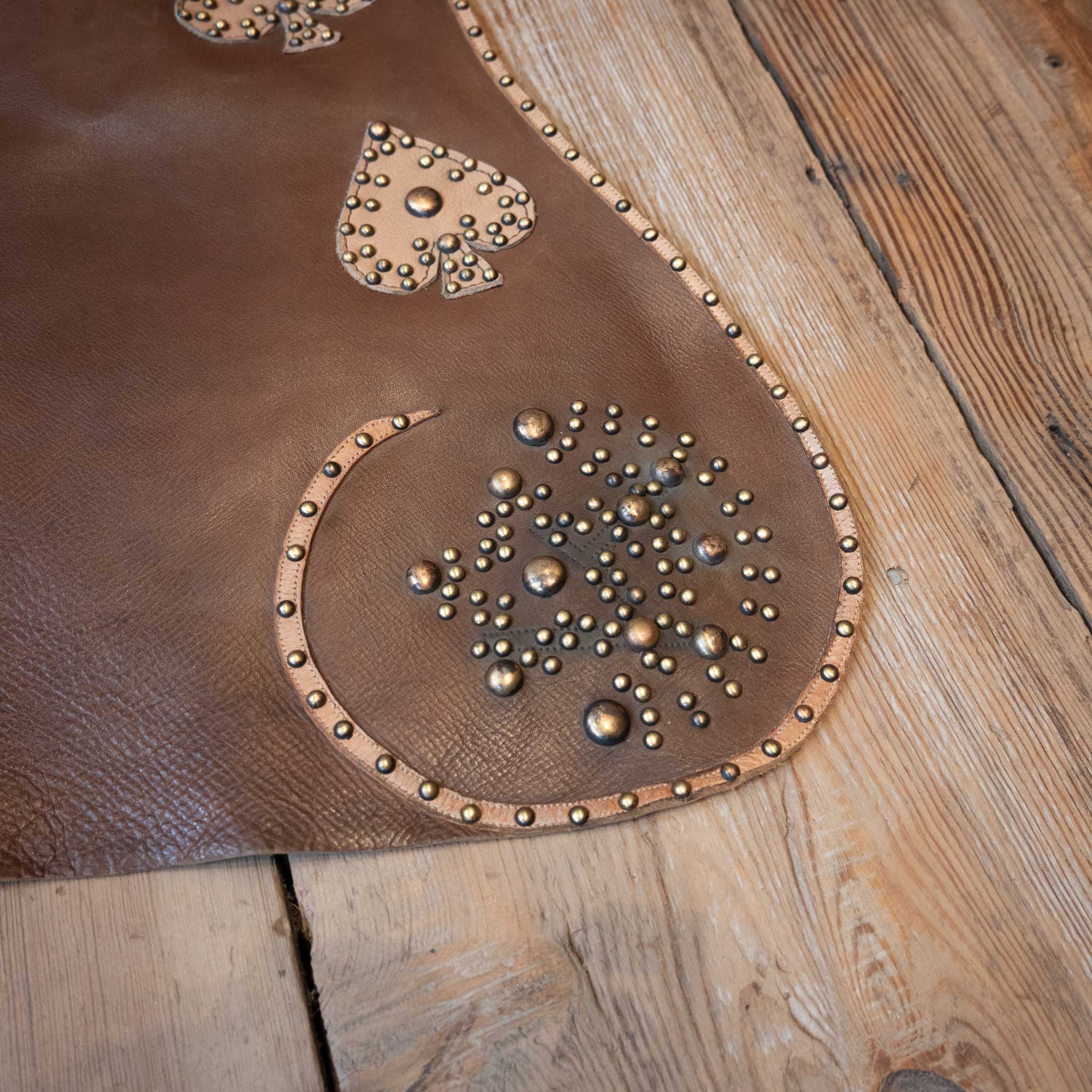 Vintage Handmade Chaps w/Card Suits & Tooled Yoke - Image 2