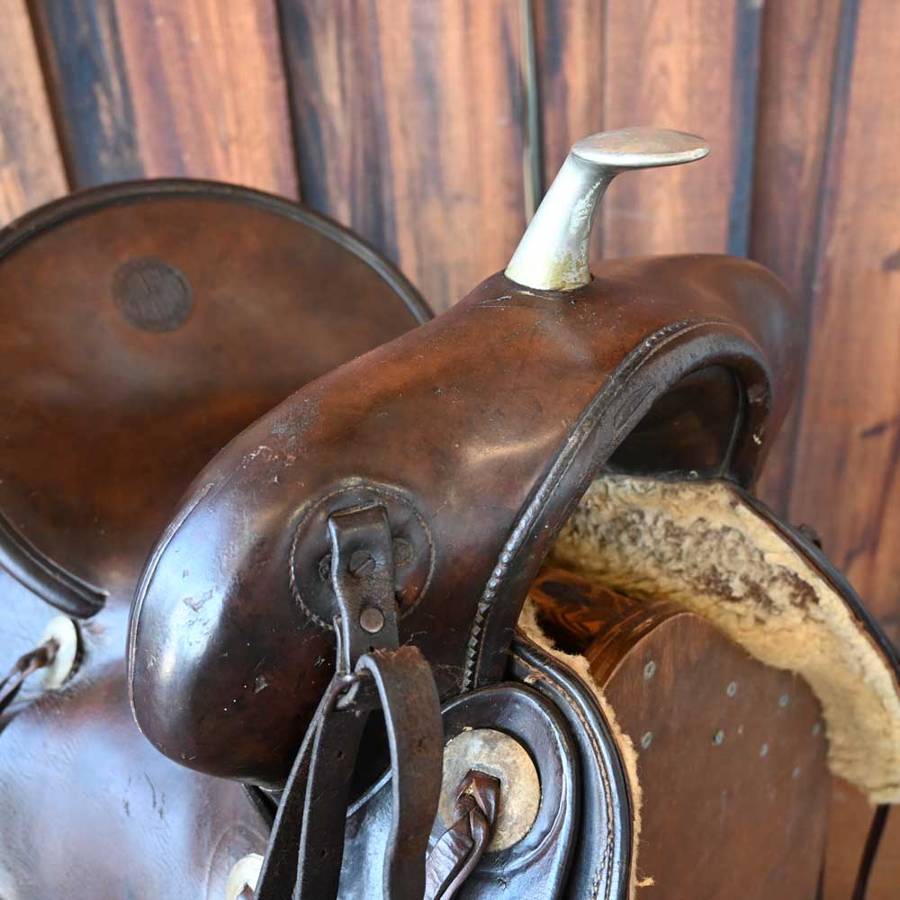 R.T. Frazier 1900's Metal Horn Saddle - Image 2