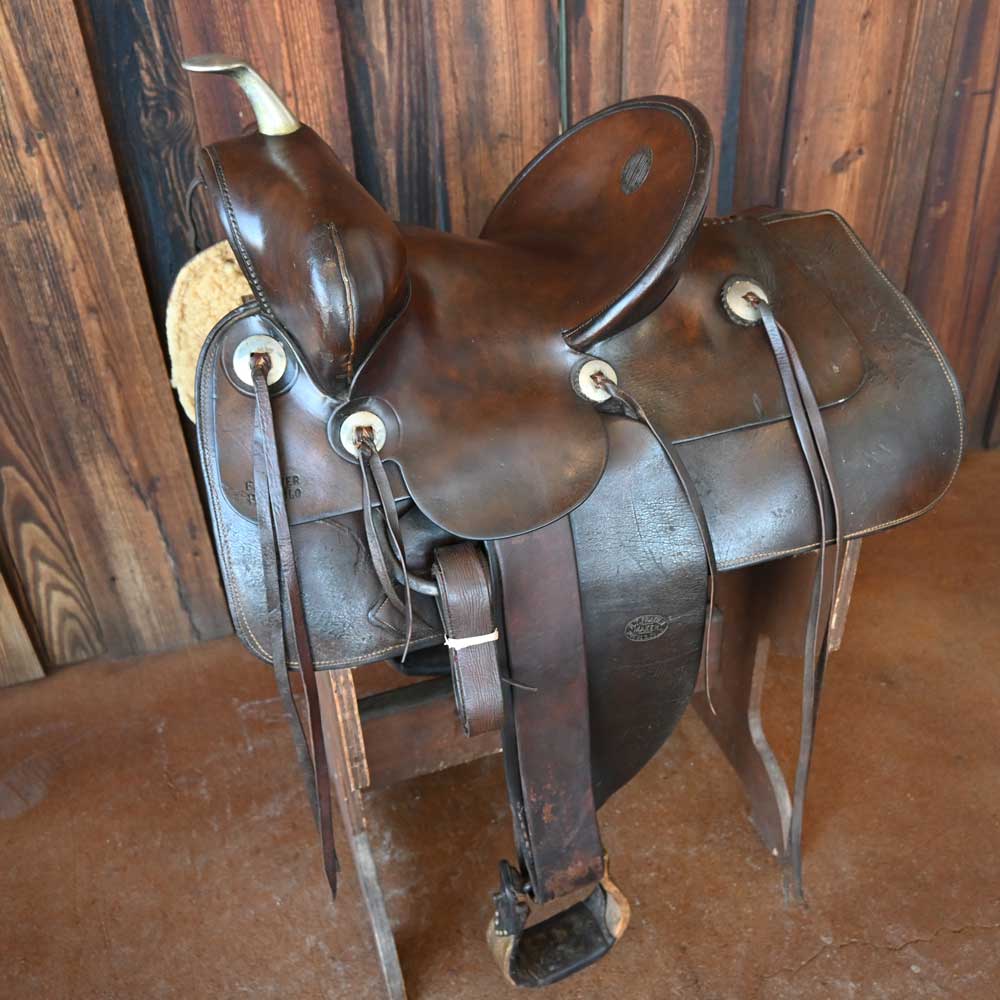 R.T. Frazier 1900's Metal Horn Saddle - Image 5