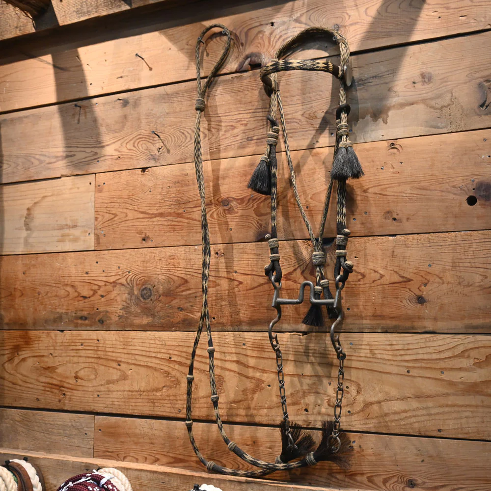 Vintage 1915 Deer Lodge Prison Made Horse Hair Bridle Rig - Image 2