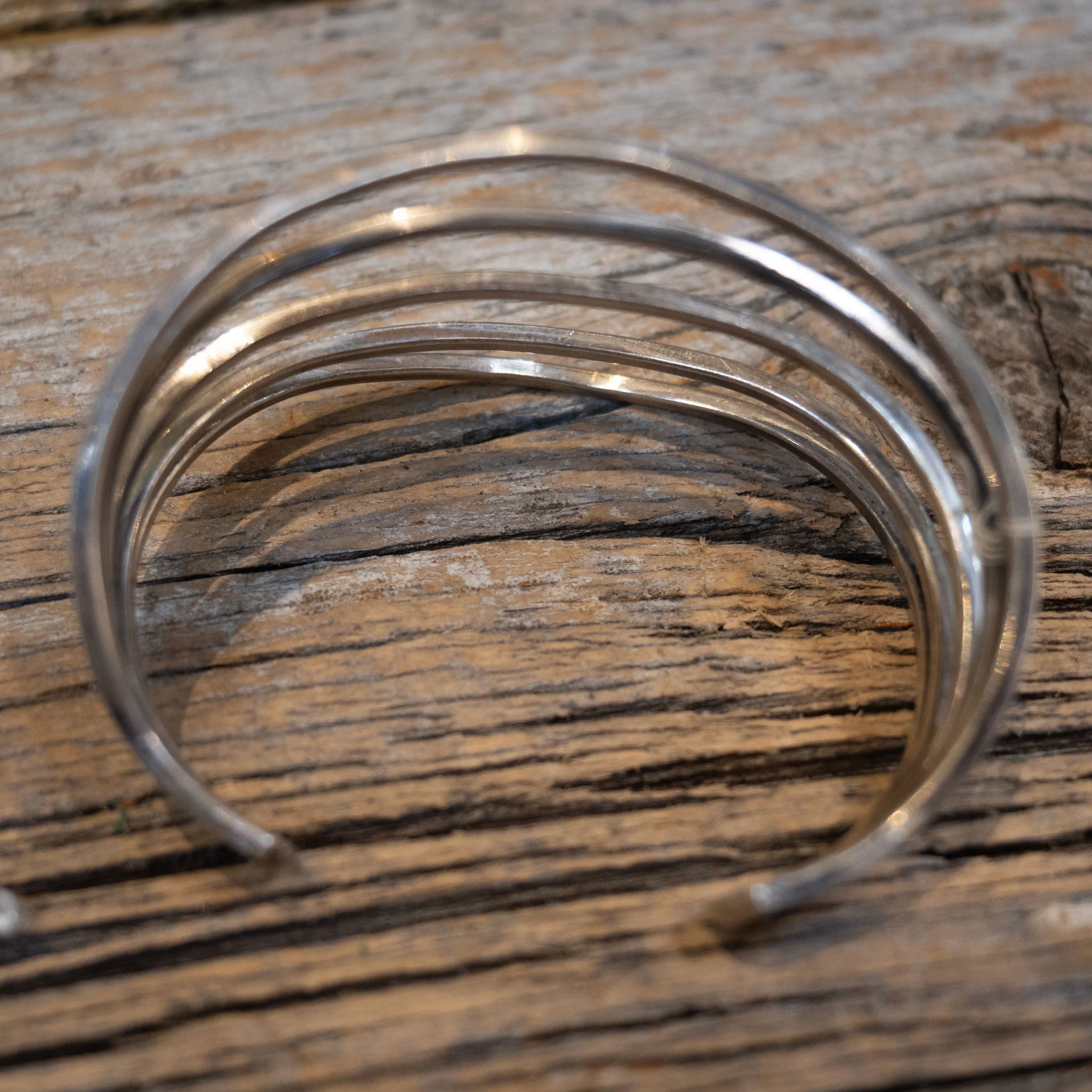 Vintage Sterling Silver 5 Row Bracelet - Image 2