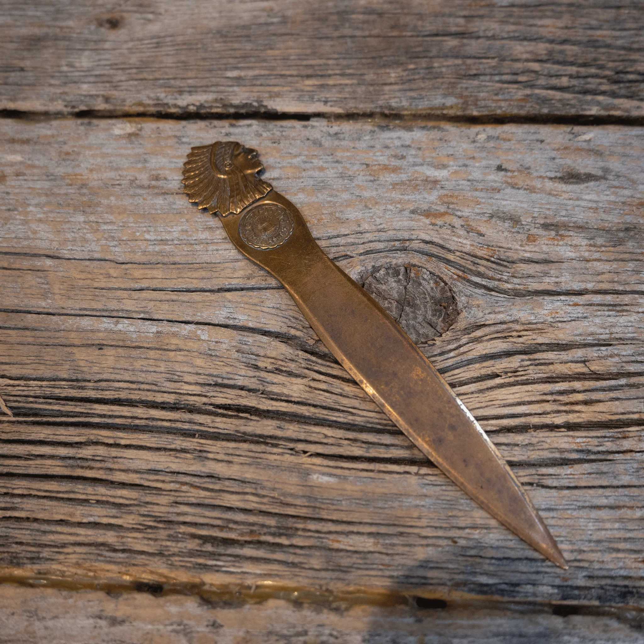 Vintage Brass Fort Pitt, PA Souvenir Letter Opener